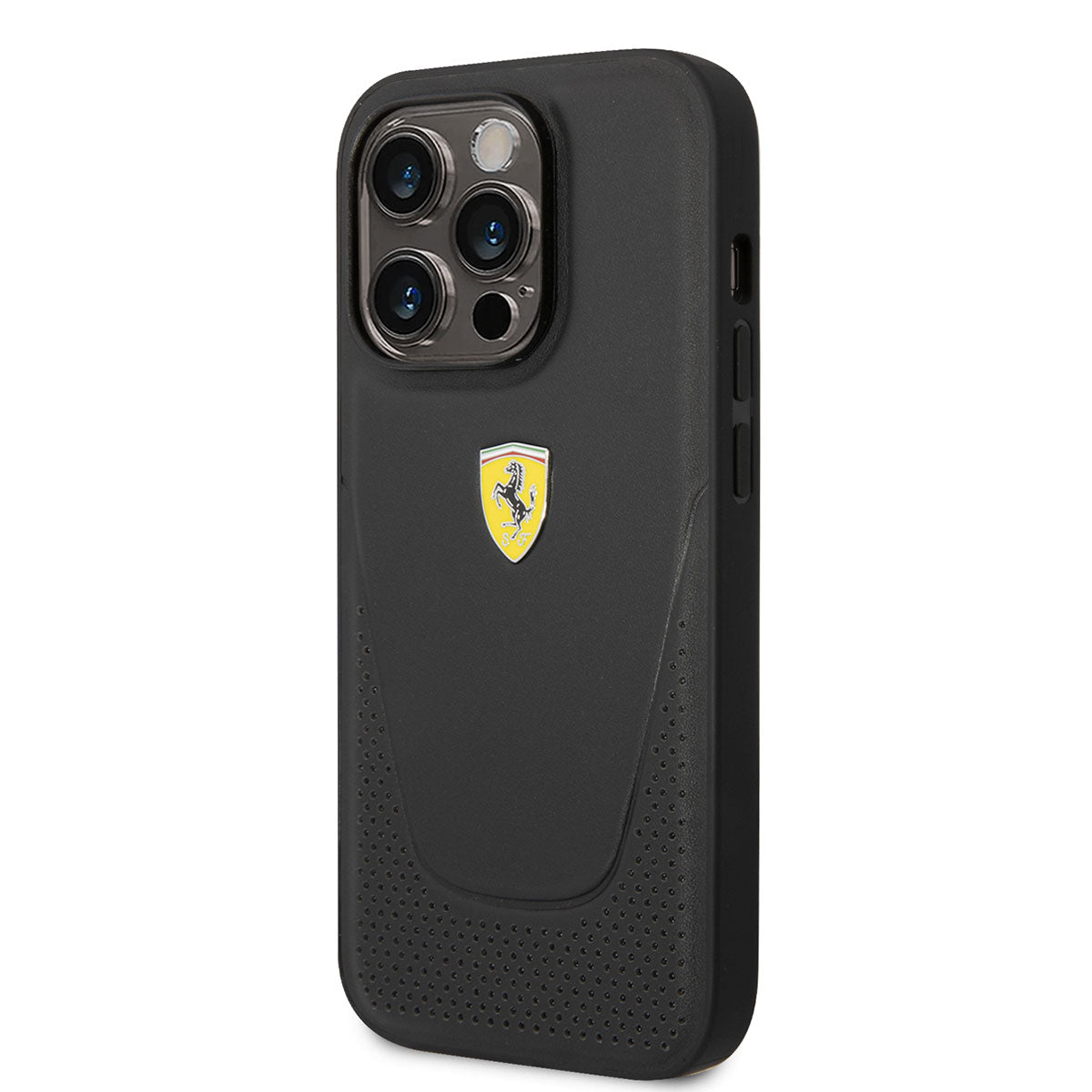 iPhone 14 Pro Max Kılıf Ferrari Deri Delikli Dizayn Kılıf