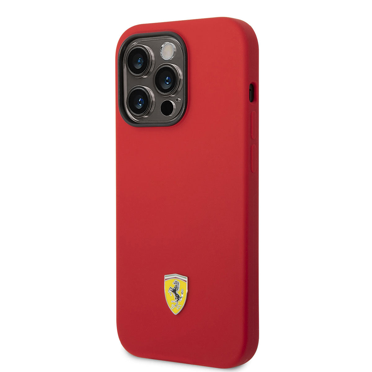 iPhone 14 Pro Max Kılıf Ferrari M-safe Şarj Özellikli Silikon Metal Logo Dizayn Kılıf