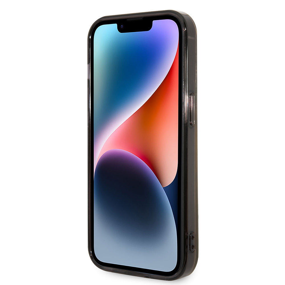 iPhone 14 Pro Max Kılıf Ferrari M-safe Şarj Özellikli Yarı Transparan Dizayn Kılıf