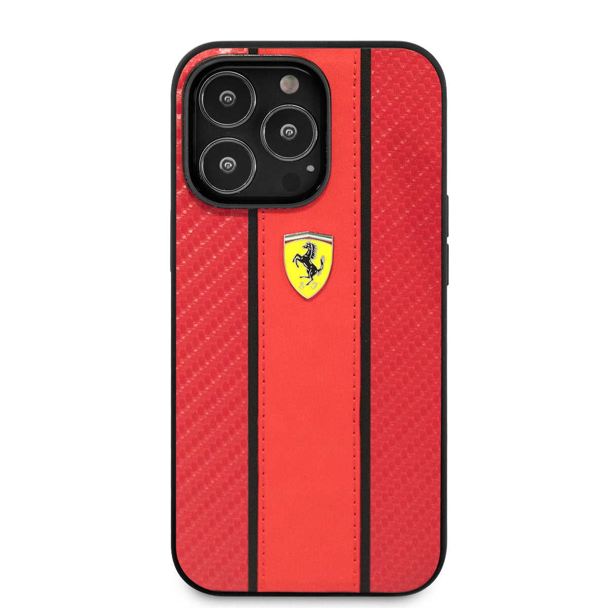 iPhone 14 Pro Max Kılıf Ferrari PU Deri Ve Karbon Dizayn Kılıf