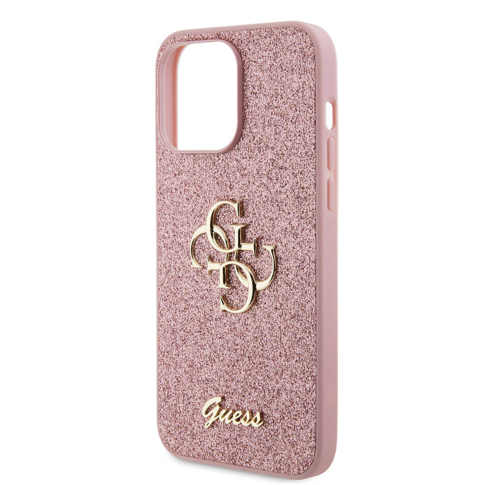 iPhone 14 Pro Max Kılıf Guess Orijinal Lisanslı 4G Büyük Metal Logolu Glitter Kılıf