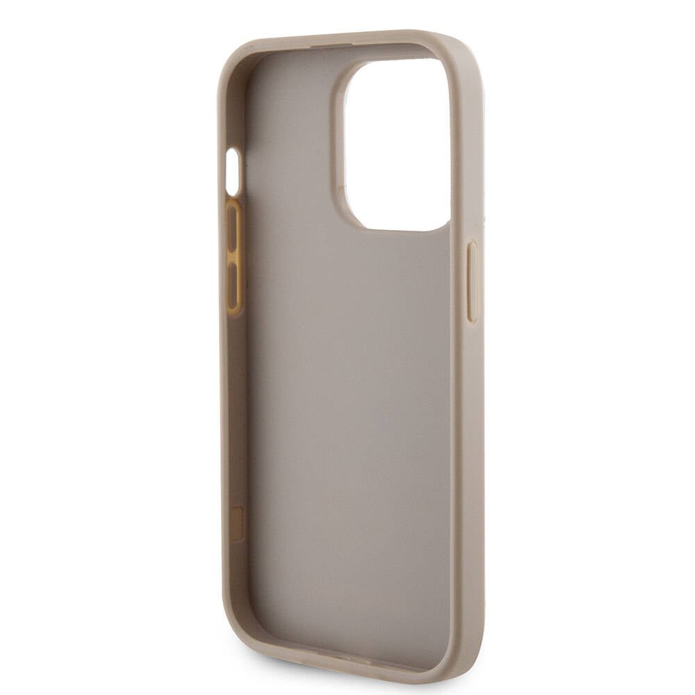 iPhone 14 Pro Max Kılıf Guess Orijinal Lisanslı Deri 4G Metal Logo Strass Kılıf