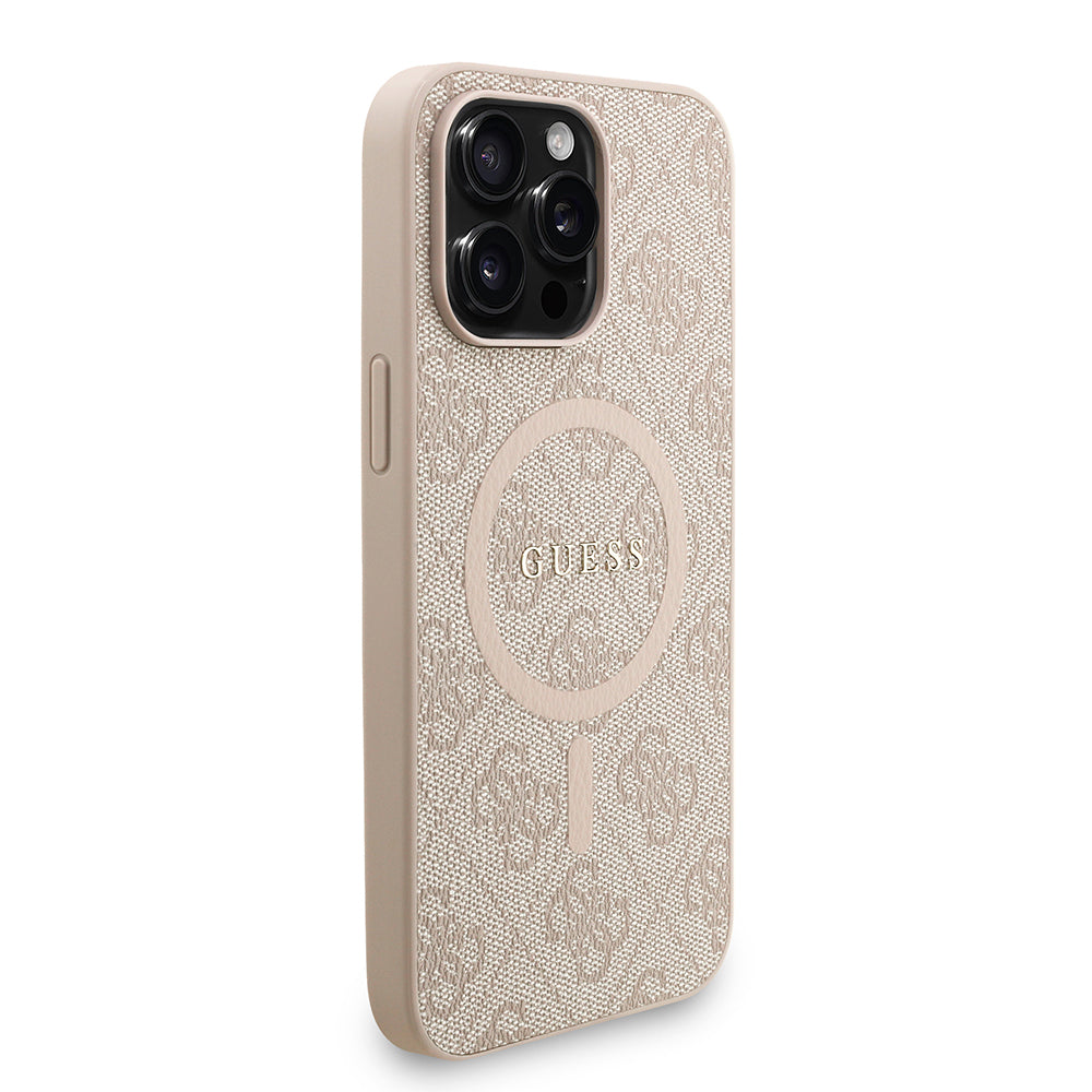 iPhone 14 Pro Max Kılıf Guess Orijinal Lisanslı M-safe Şarj Özellikli PU Deri Bilek Askı İpli Yazı Logolu Kılıf