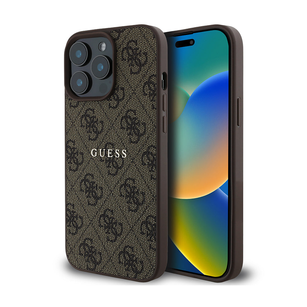iPhone 14 Pro Max Kılıf Guess Orijinal Lisanslı M-safe Şarj Özellikli 4G Desen Yazı Logolu Kılıf