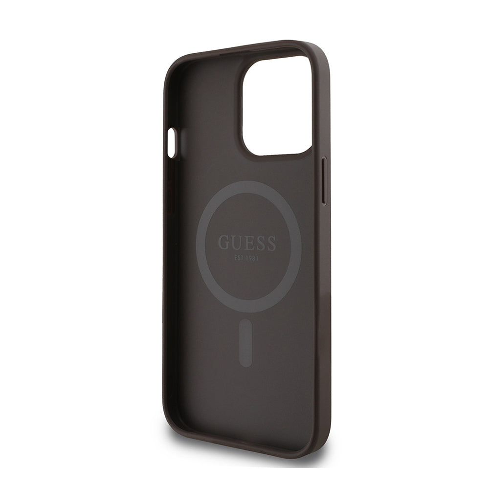 iPhone 14 Pro Max Kılıf Guess Orijinal Lisanslı M-safe Şarj Özellikli 4G Desen Yazı Logolu Kılıf