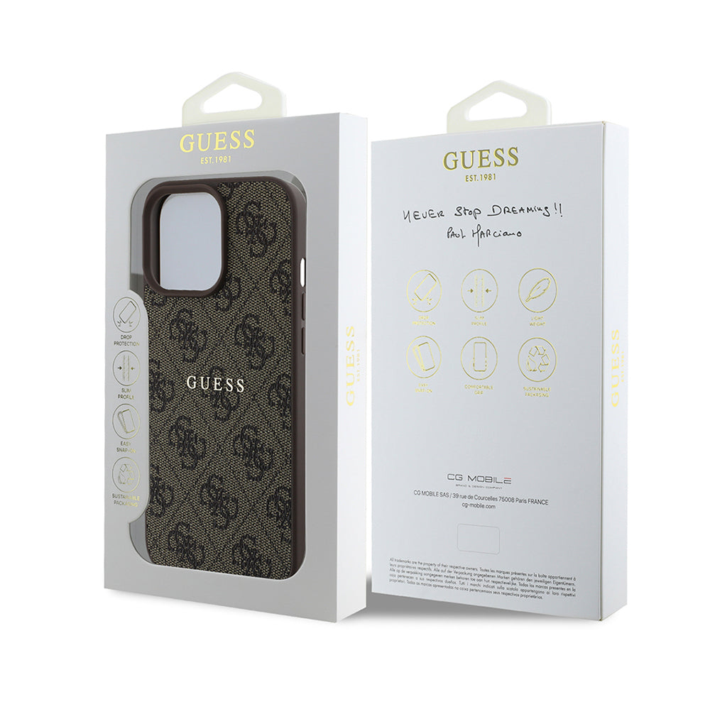 iPhone 14 Pro Max Kılıf Guess Orijinal Lisanslı M-safe Şarj Özellikli 4G Desen Yazı Logolu Kılıf