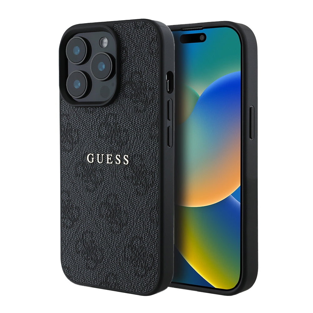 iPhone 14 Pro Max Kılıf Guess Orijinal Lisanslı M-safe Şarj Özellikli 4G Desen Yazı Logolu Kılıf