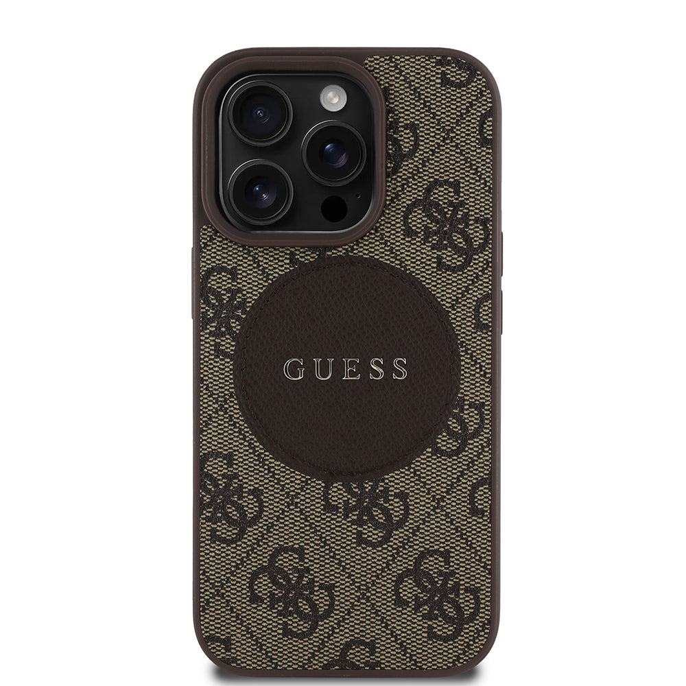 iPhone 14 Pro Max Kılıf Guess Orijinal Lisanslı M-safe Şarj Özellikli Yazı Logolu Circle Classic Kılıf