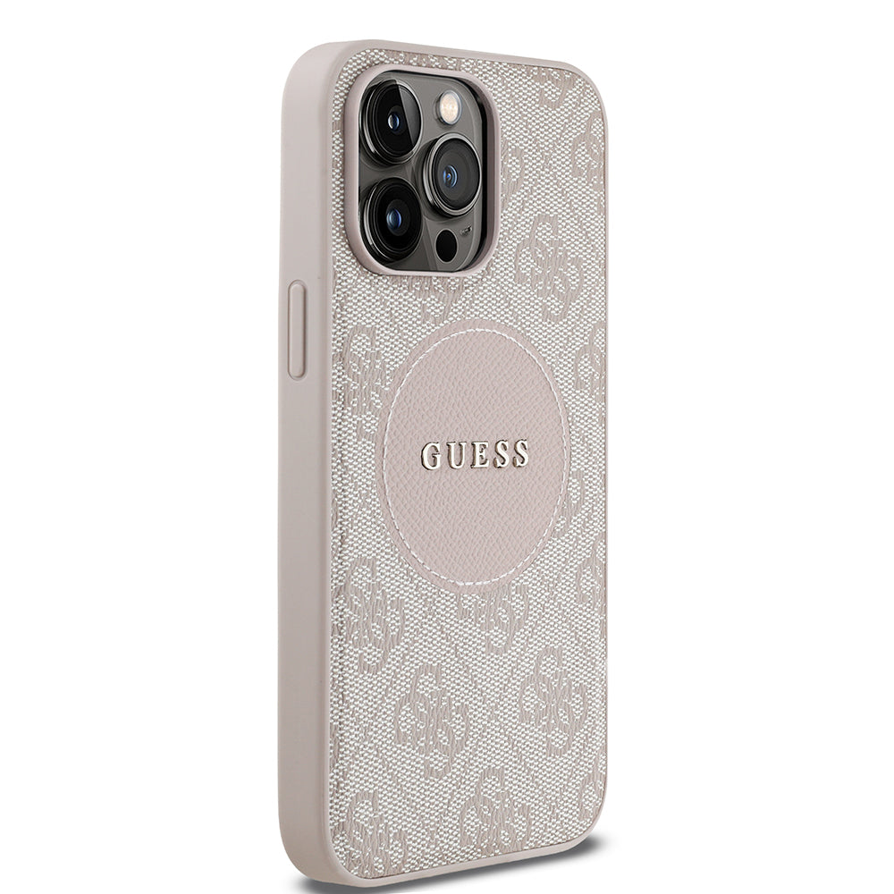 iPhone 14 Pro Max Kılıf Guess Orijinal Lisanslı M-safe Şarj Özellikli Yazı Logolu Circle Classic Kılıf