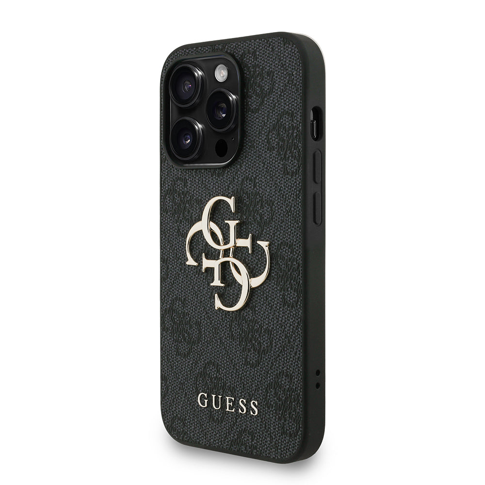 iPhone 14 Pro Max Kılıf Guess Orijinal Lisanslı PU Deri Bilek Askı İpli Metal Büyük 4G ve Yazı Logolu Kılıf