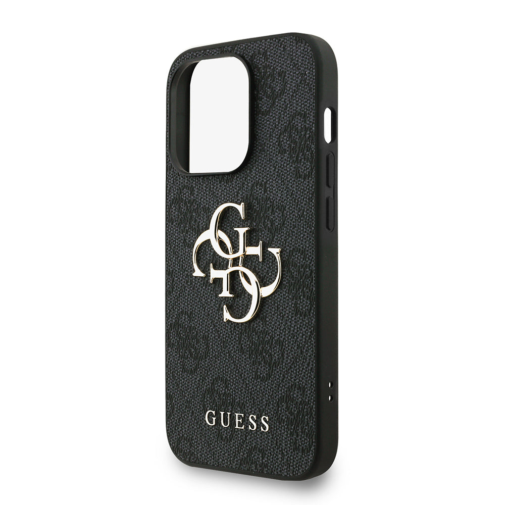 iPhone 14 Pro Max Kılıf Guess Orijinal Lisanslı PU Deri Bilek Askı İpli Metal Büyük 4G ve Yazı Logolu Kılıf