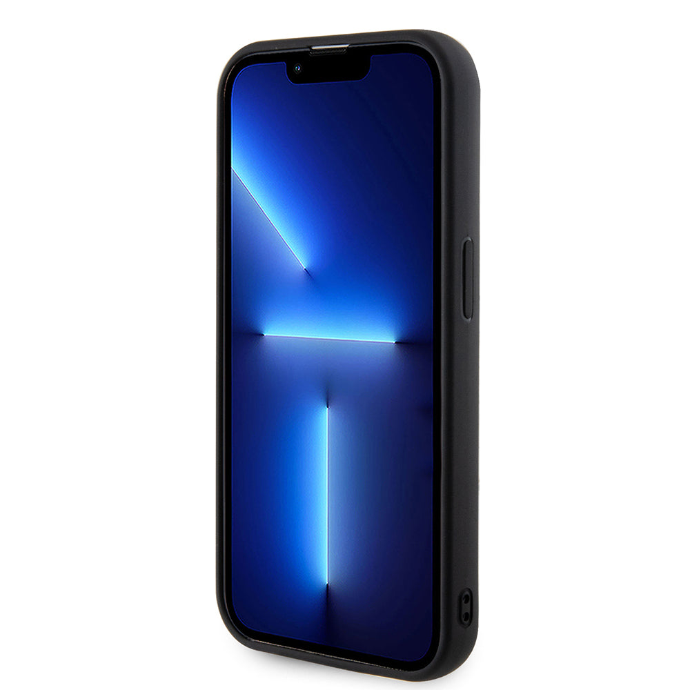 iPhone 14 Pro Max Kılıf Guess Orijinal Lisanslı PU Deri Metal Yazı Logolu Kapitone Kılıf