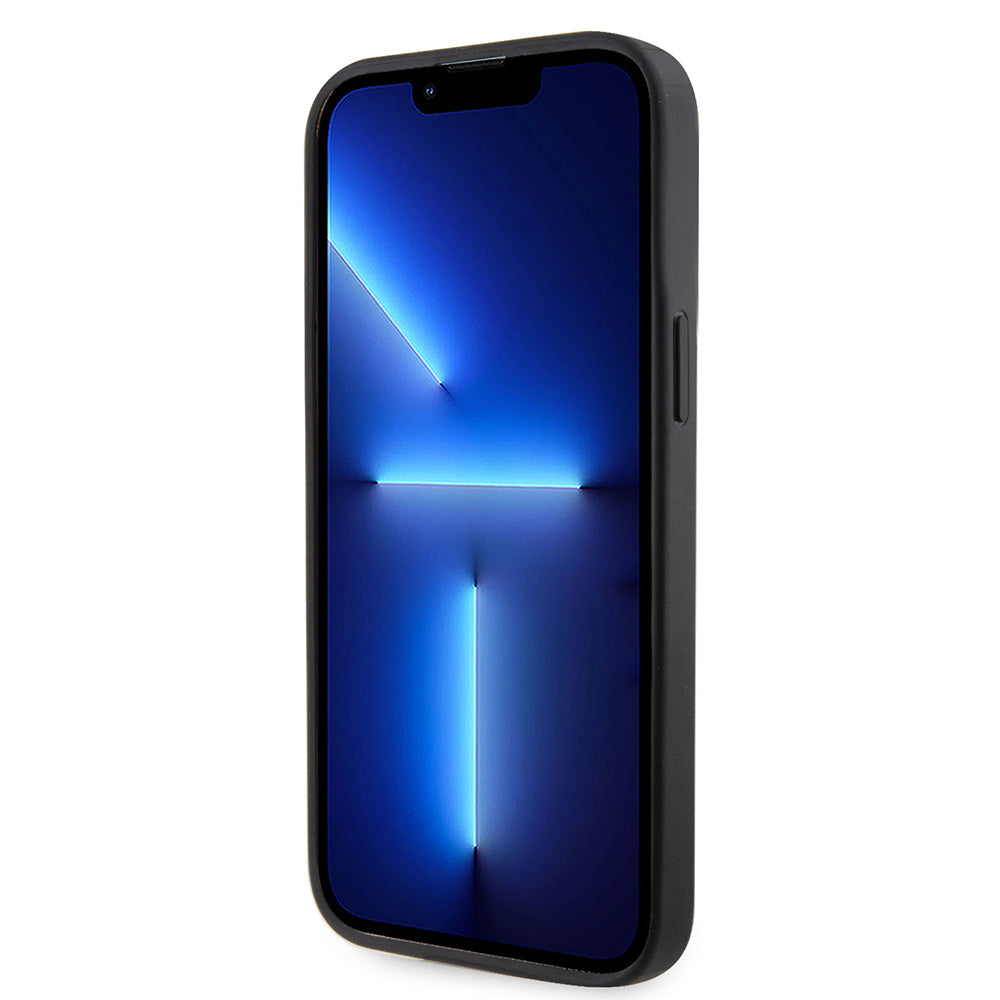 iPhone 14 Pro Max Kılıf Guess Orijinal Lisanslı Taşlı Arka Yüzey Üçgen Logolu Kılıf