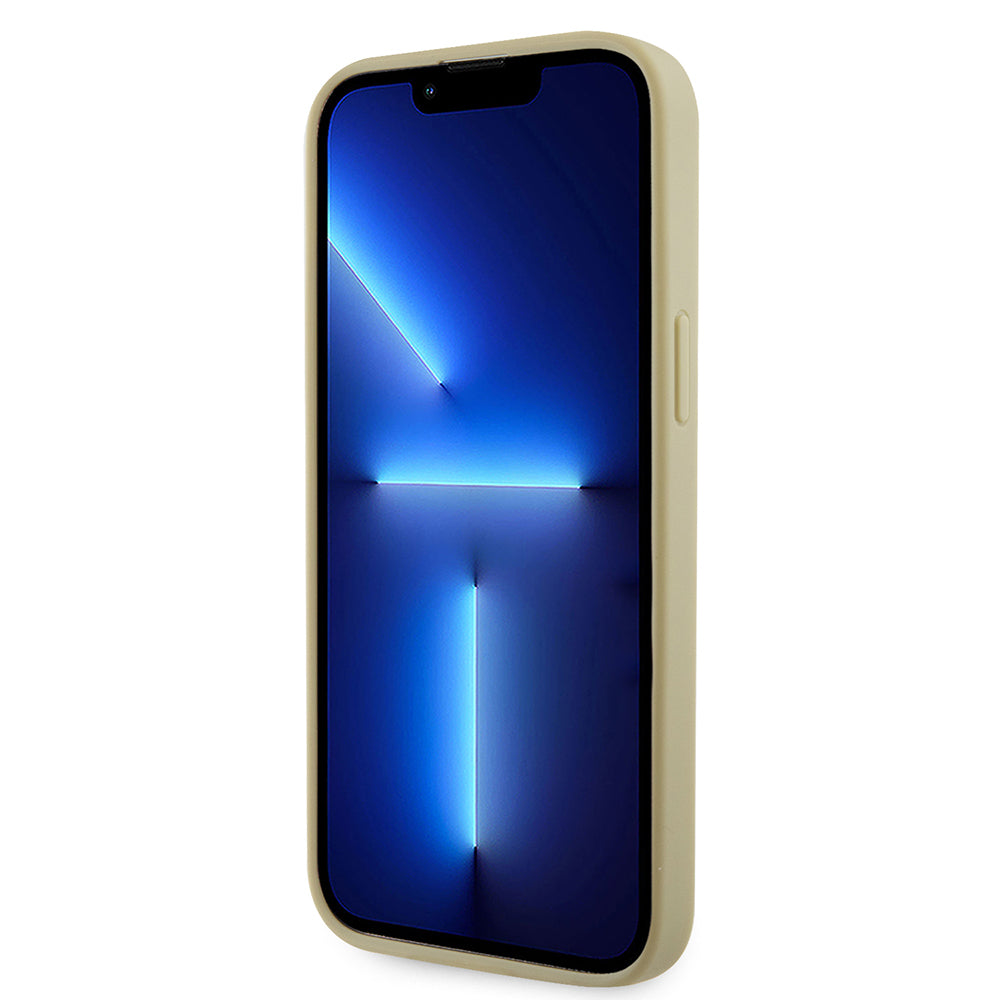 iPhone 14 Pro Max Kılıf Guess Orijinal Lisanslı Taşlı Arka Yüzey Üçgen Logolu Kılıf
