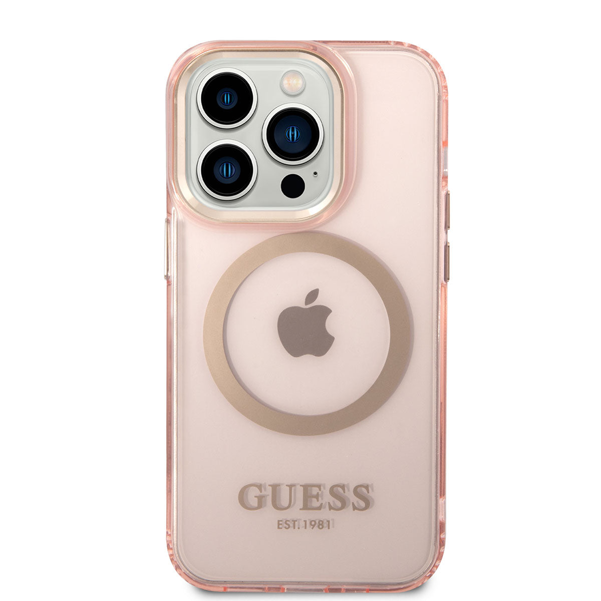 iPhone 14 Pro Max Kılıf GUESS M-safe Şarj Özellikli Airbagli Dizayn Kılıf