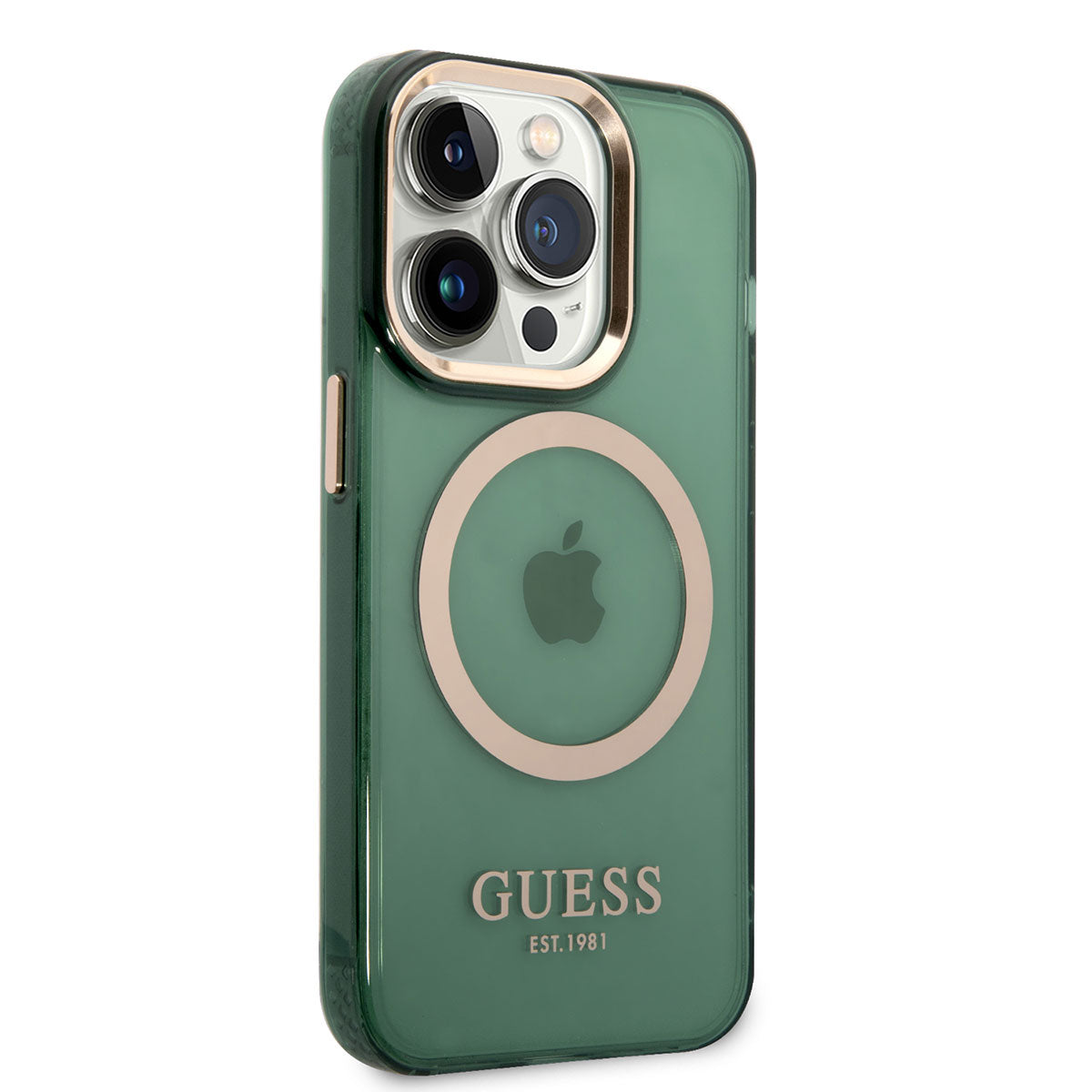 iPhone 14 Pro Max Kılıf GUESS M-safe Şarj Özellikli Airbagli Dizayn Kılıf