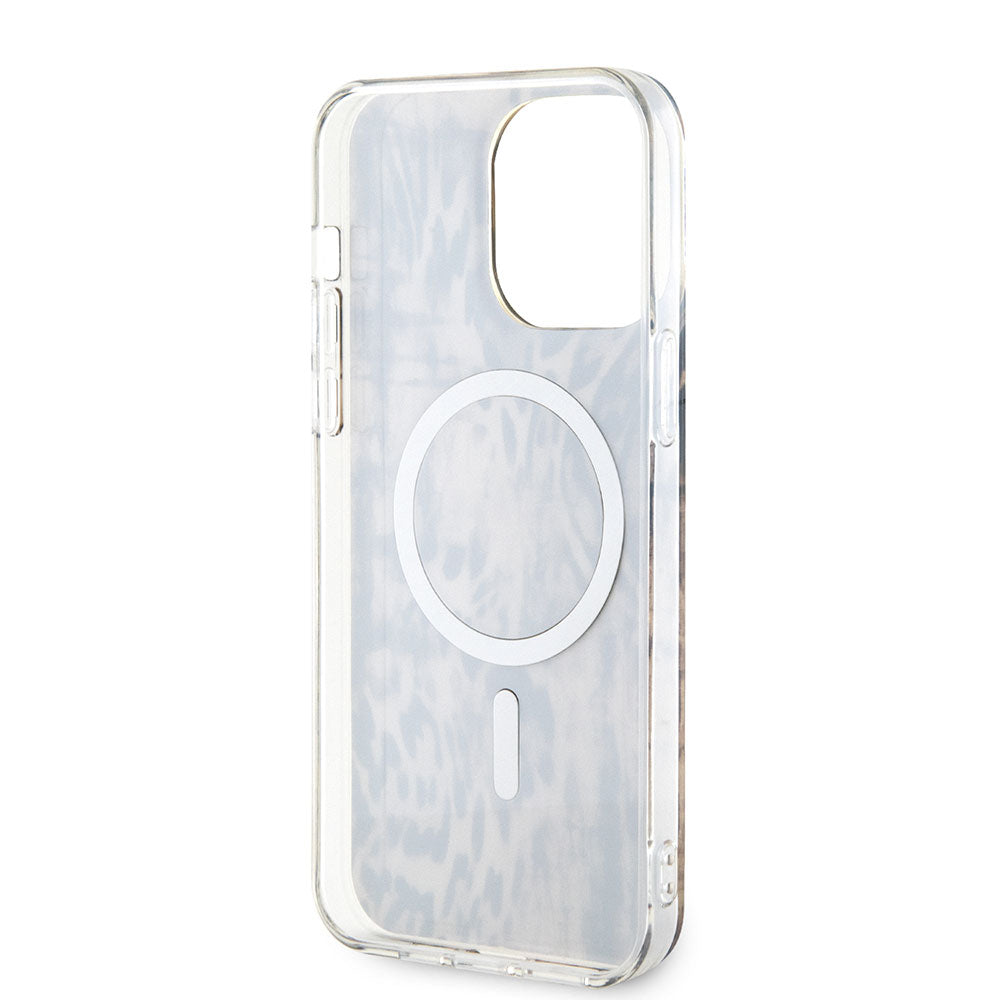 iPhone 14 Pro Max Kılıf GUESS M-safe Şarj Özellikli Leopar Desenli Kılıf