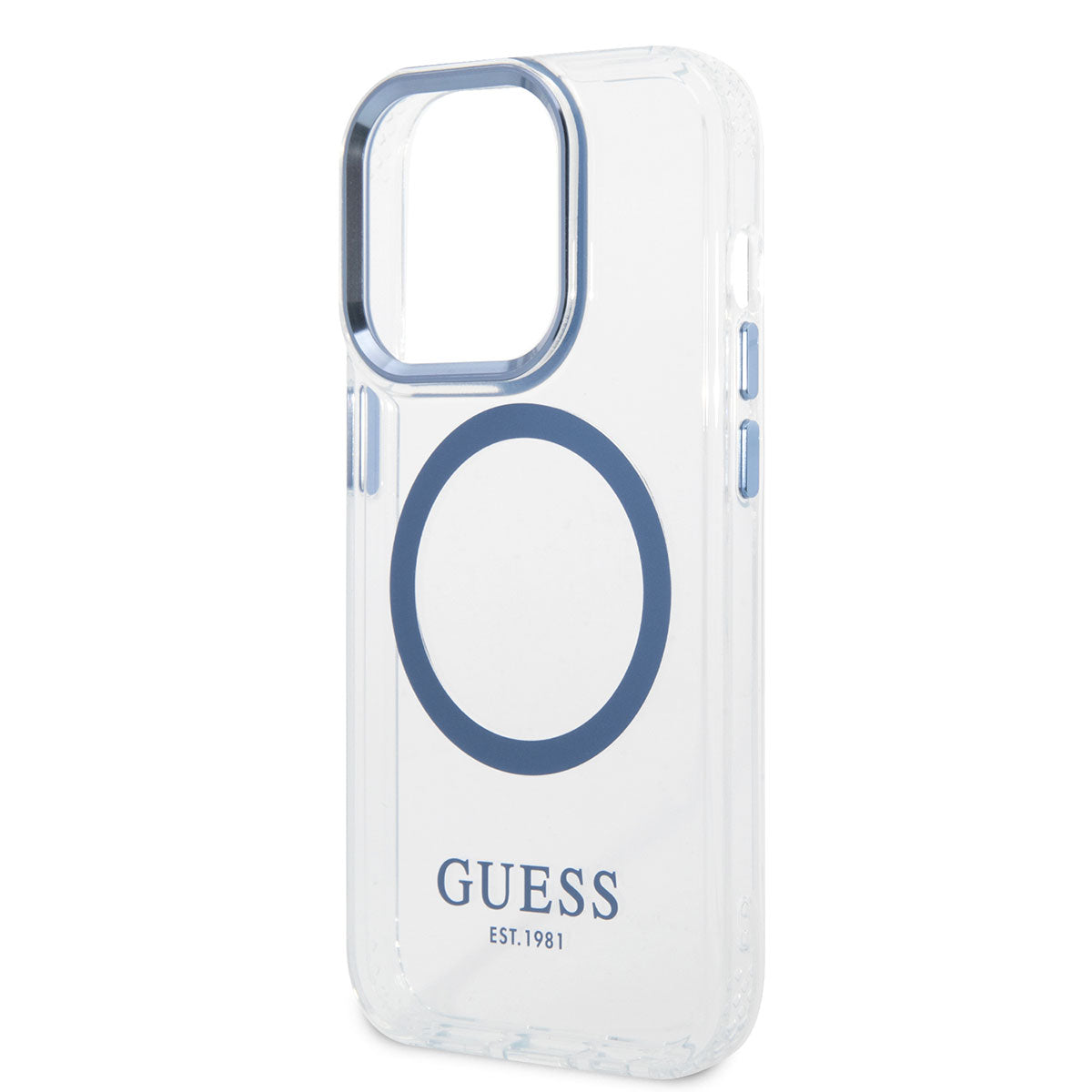 iPhone 14 Pro Max Kılıf GUESS M-safe Şarj Özellikli Metal Kamera Çerçeveli Kılıf