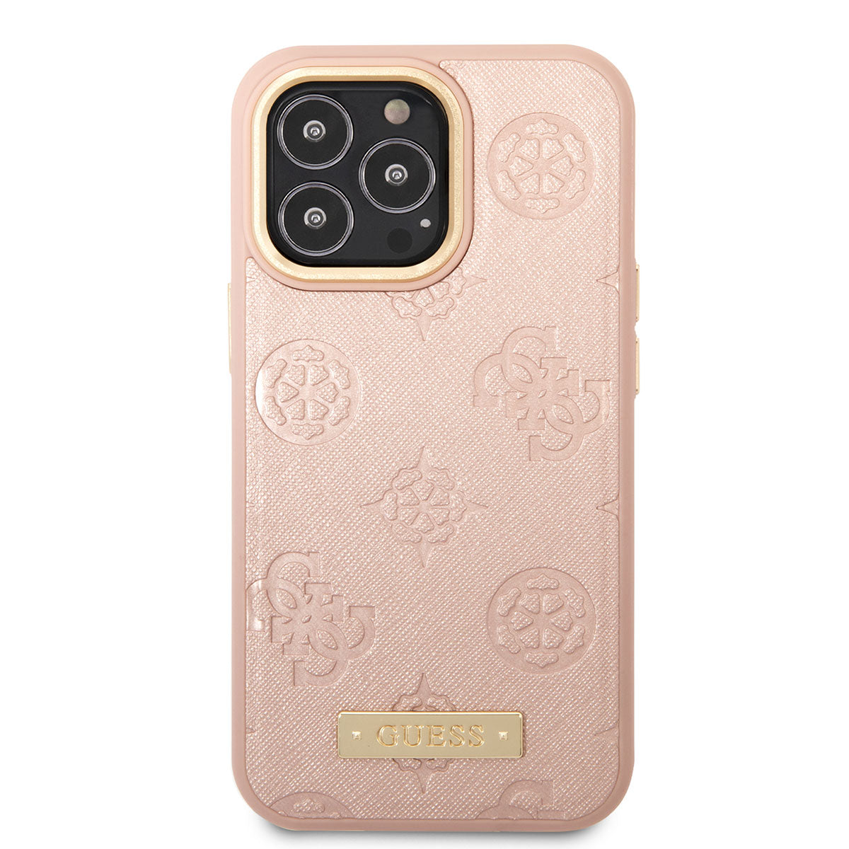 iPhone 14 Pro Max Kılıf GUESS M-safe Şarj Özellikli PU Deri Metal Logolu Kılıf