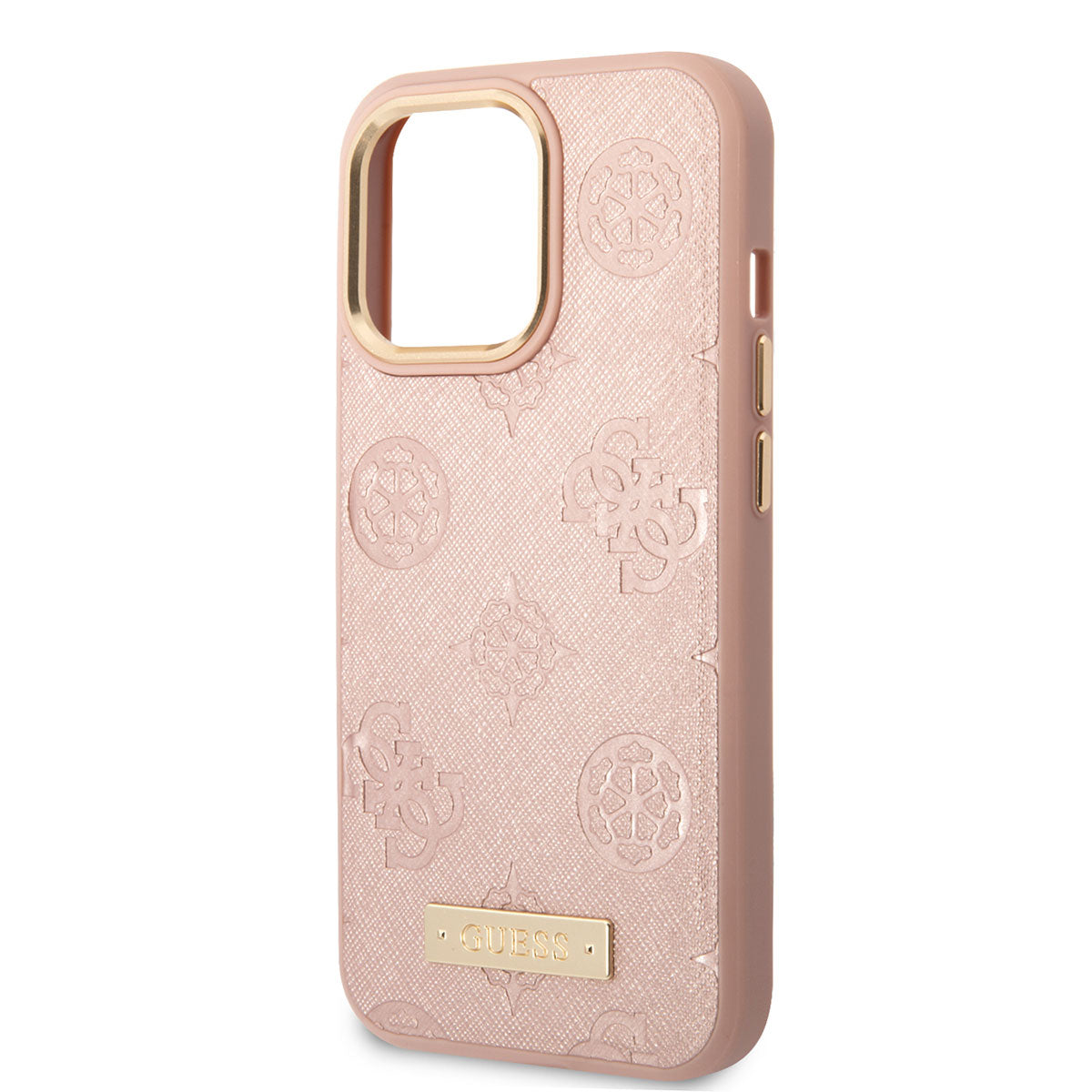 iPhone 14 Pro Max Kılıf GUESS M-safe Şarj Özellikli PU Deri Metal Logolu Kılıf