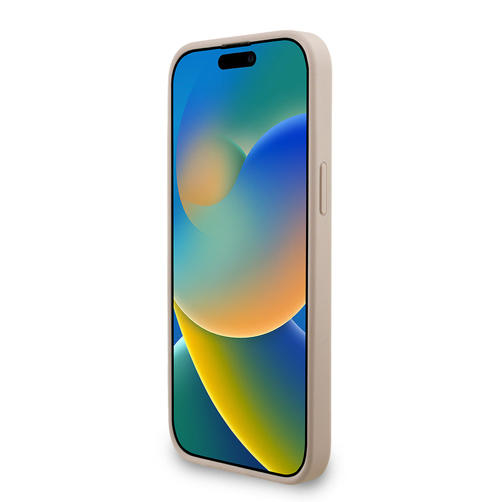 iPhone 14 Pro Max Kılıf Guess orijinal Lisanslı M-safe Şarj Özellikli PU Deri Bilek Askı İpli Yazı Logolu Kılıf