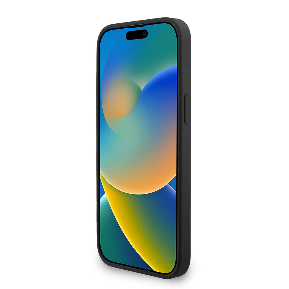 iPhone 14 Pro Max Kılıf Guess orijinal Lisanslı M-safe Şarj Özellikli PU Deri Bilek Askı İpli Yazı Logolu Kılıf