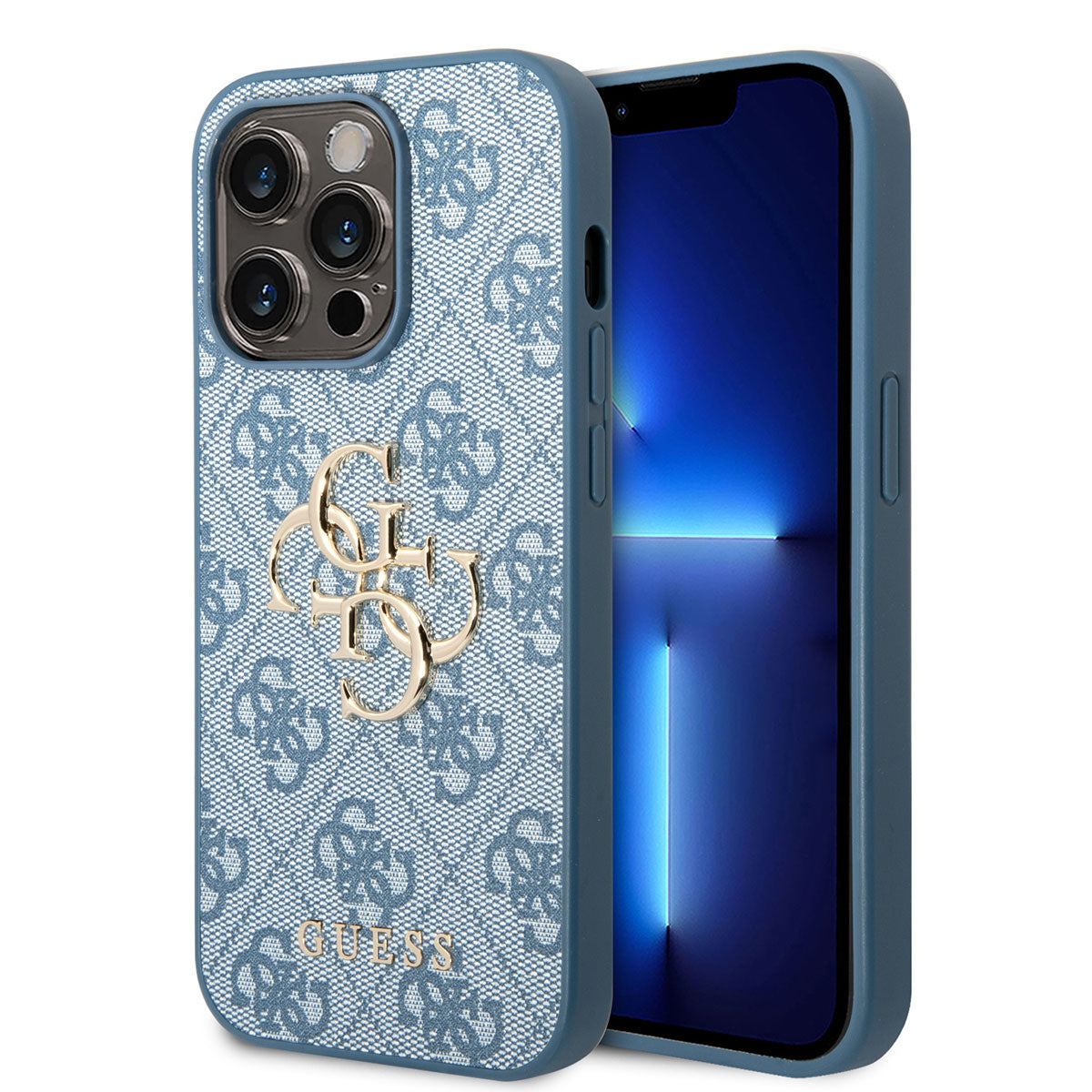 iPhone 14 Pro Max Kılıf GUESS PU Deri Büyük Metal Logo Dizaynlı Kılıf