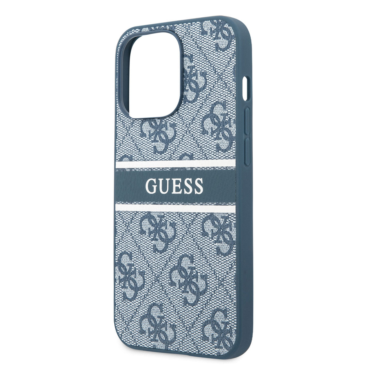 iPhone 14 Pro Max Kılıf GUESS PU Deri Çizgili Logo Dizaynlı Kılıf
