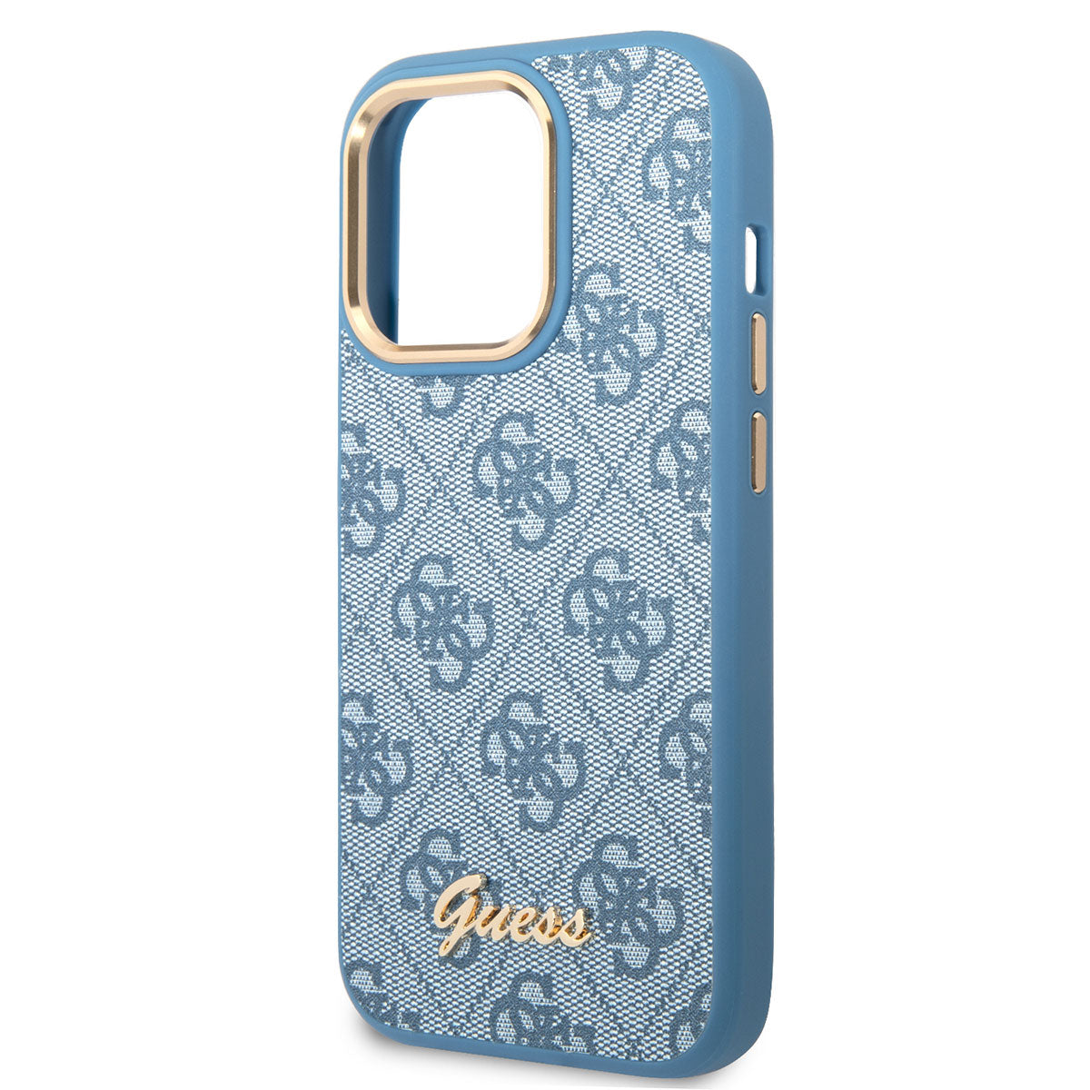 iPhone 14 Pro Max Kılıf GUESS PU Deri Metal Logo Dizaynlı Kılıf