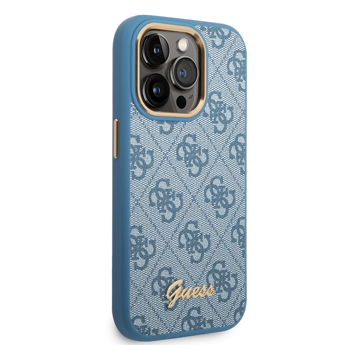 iPhone 14 Pro Max Kılıf GUESS PU Deri Metal Logo Dizaynlı Kılıf