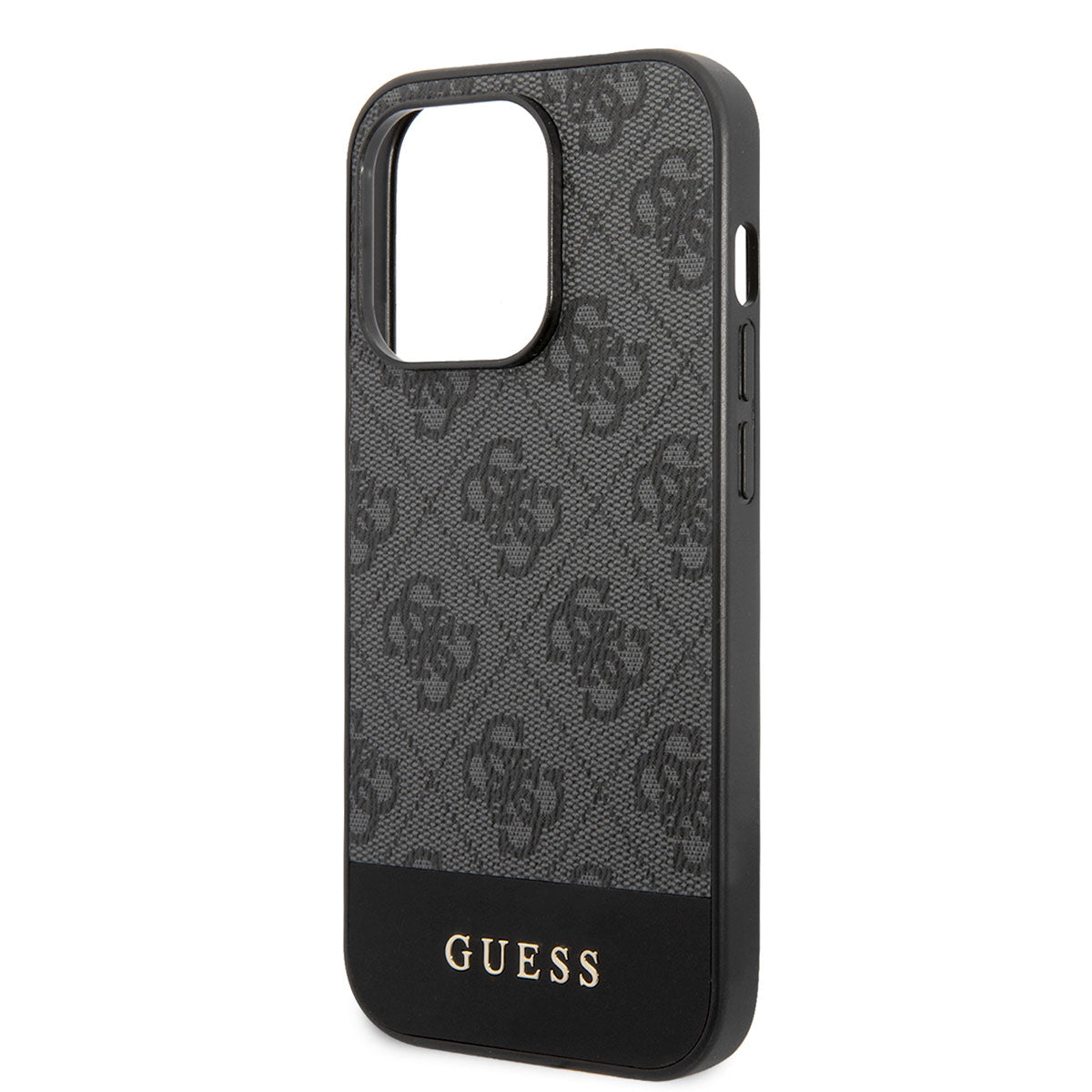 iPhone 14 Pro Max Kılıf GUESS PU Deri Şerit Logo Dizaynlı Kılıf