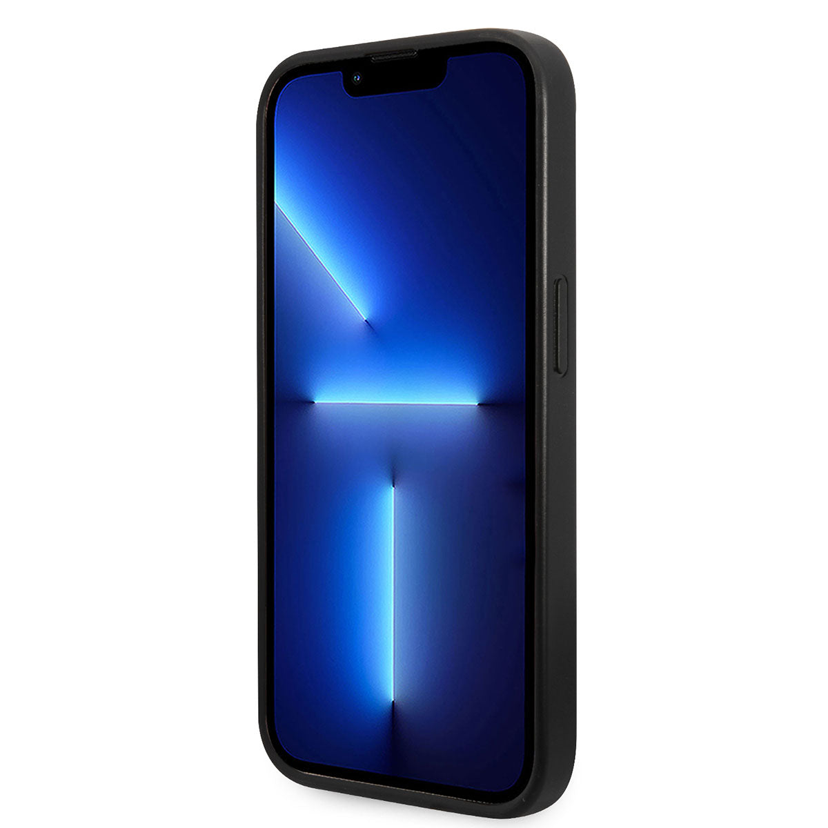 iPhone 14 Pro Max Kılıf GUESS PU Deri Şerit Logo Dizaynlı Kılıf