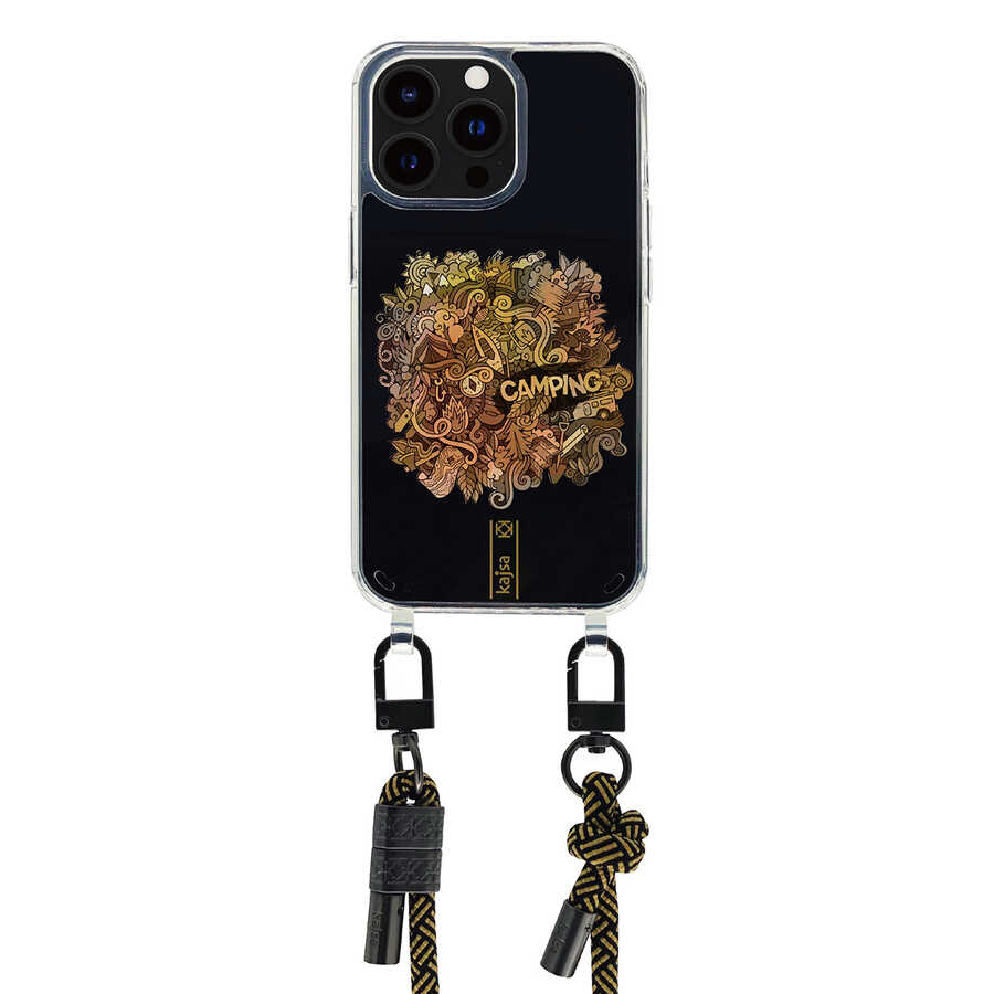 iPhone 14 Pro Max Kılıf Kajsa Missy And Match Şeffaf Desenli İp Askılı Kılıf
