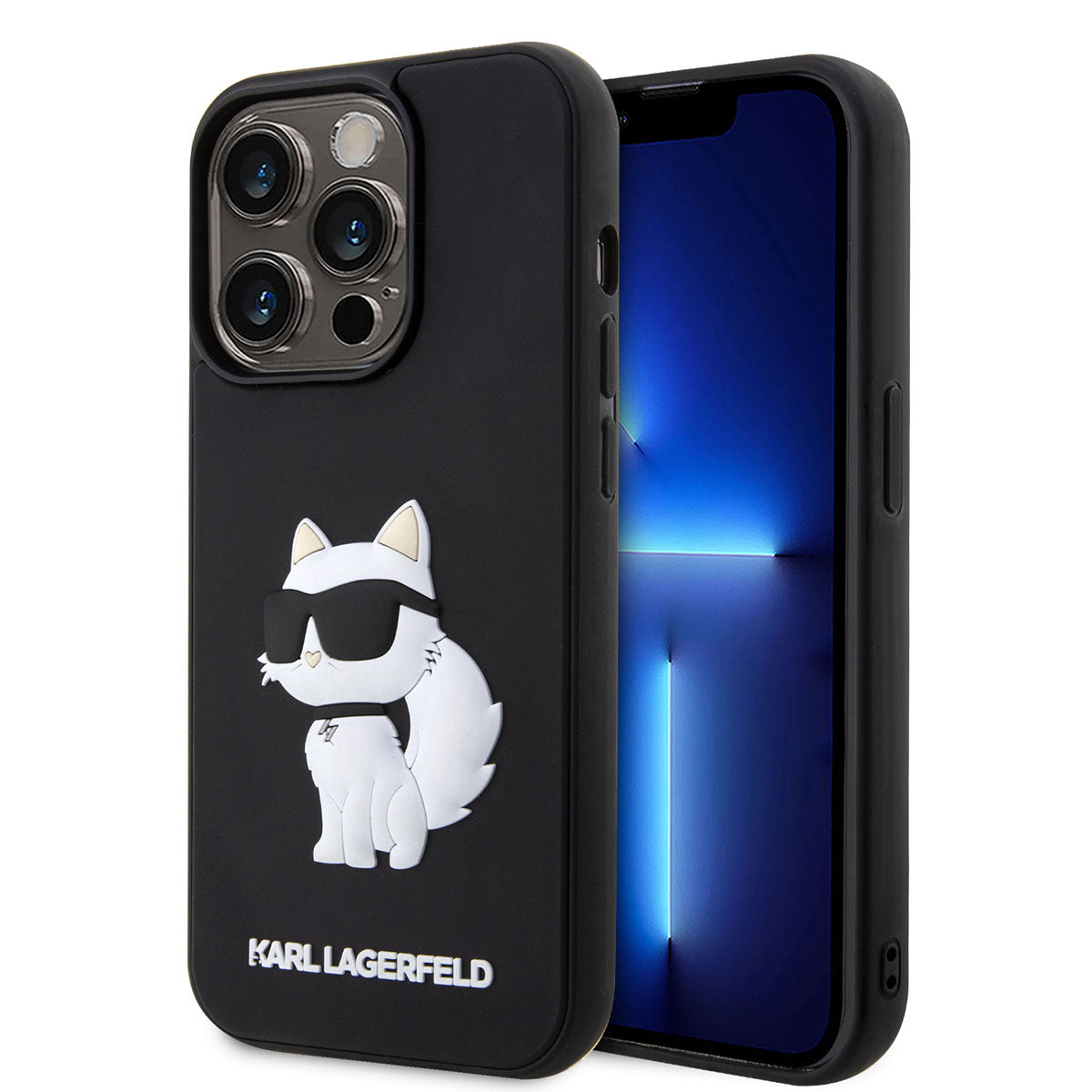 iPhone 14 Pro Max Kılıf Karl Lagerfeld 3D Rubber Choupette Dizayn Kılıf