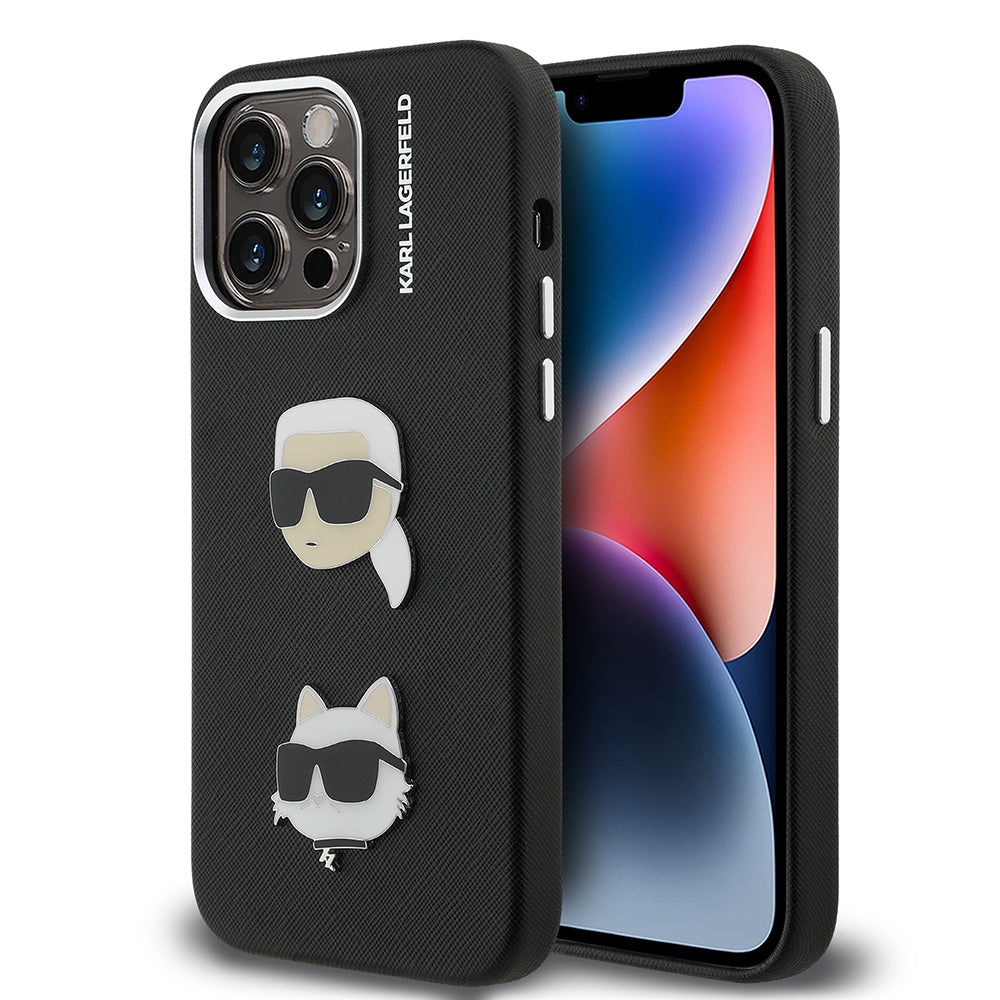 iPhone 14 Pro Max Kılıf Karl Lagerfeld Orijinal Lisanslı K&C Heads Pin Kılıf