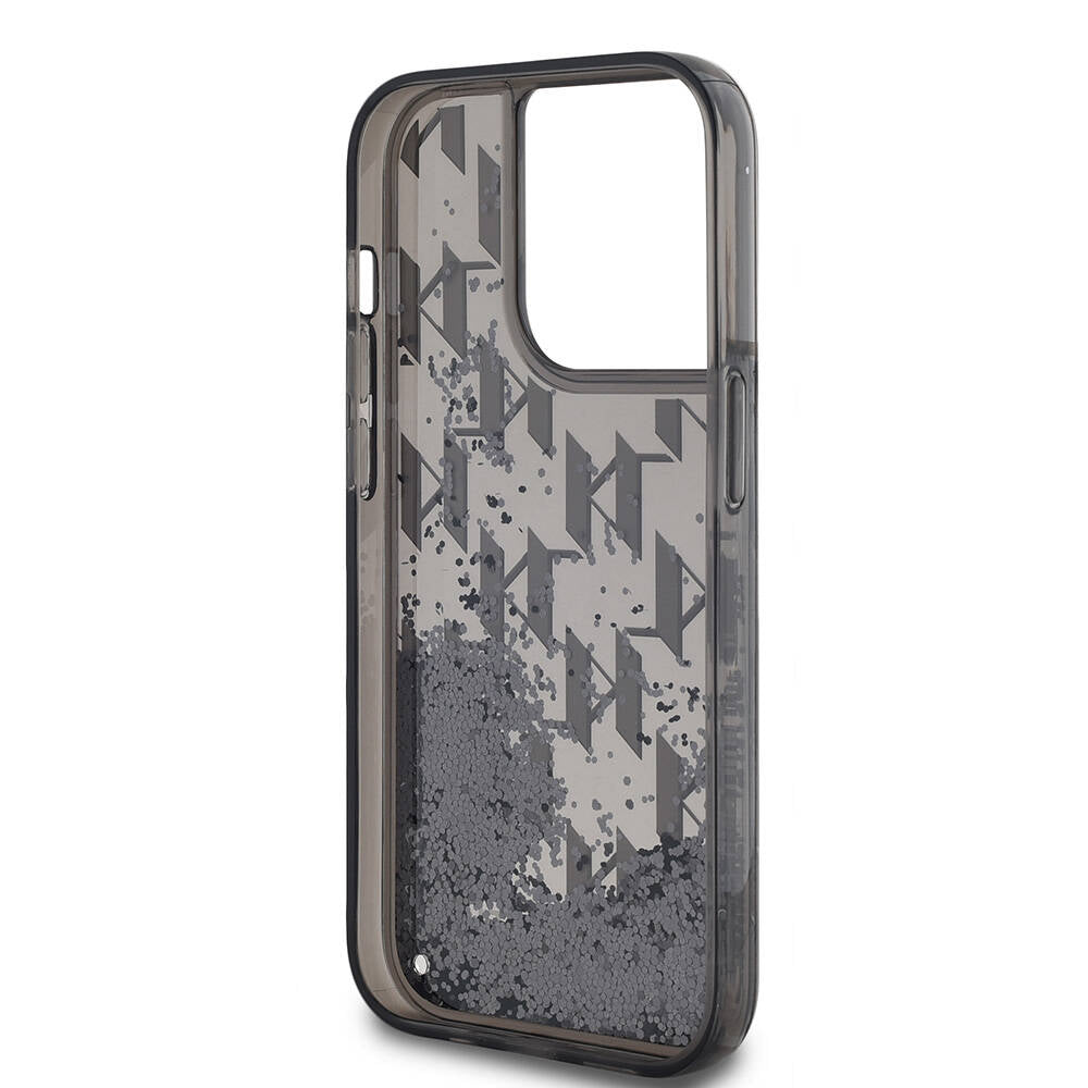 iPhone 14 Pro Max Kılıf Karl Lagerfeld Orijinal Lisanslı Simli KL Yazılı Monogram Gradıent Kılıf