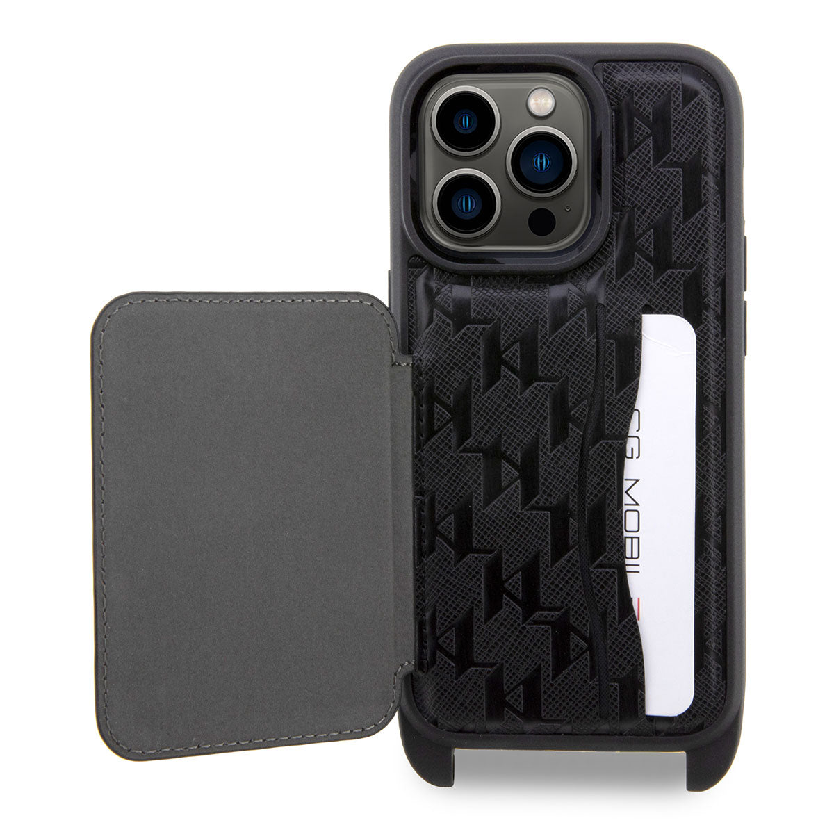 iPhone 14 Pro Max Kılıf Karl Lagerfeld Boyun Askılı Kartlıklı Karl Dizayn Kılıf