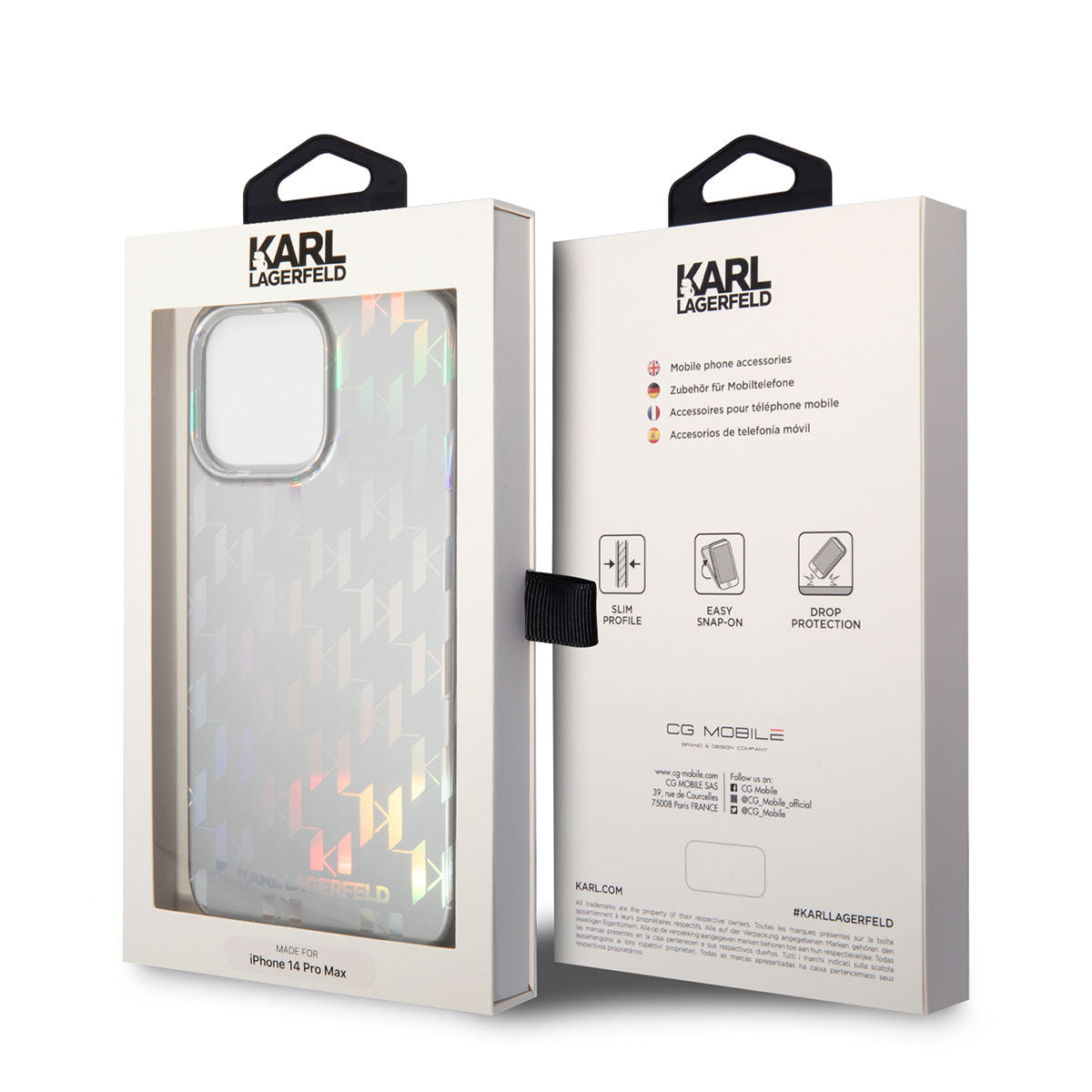 iPhone 14 Pro Max Kılıf Karl Lagerfeld Hologram Dizayn Kılıf