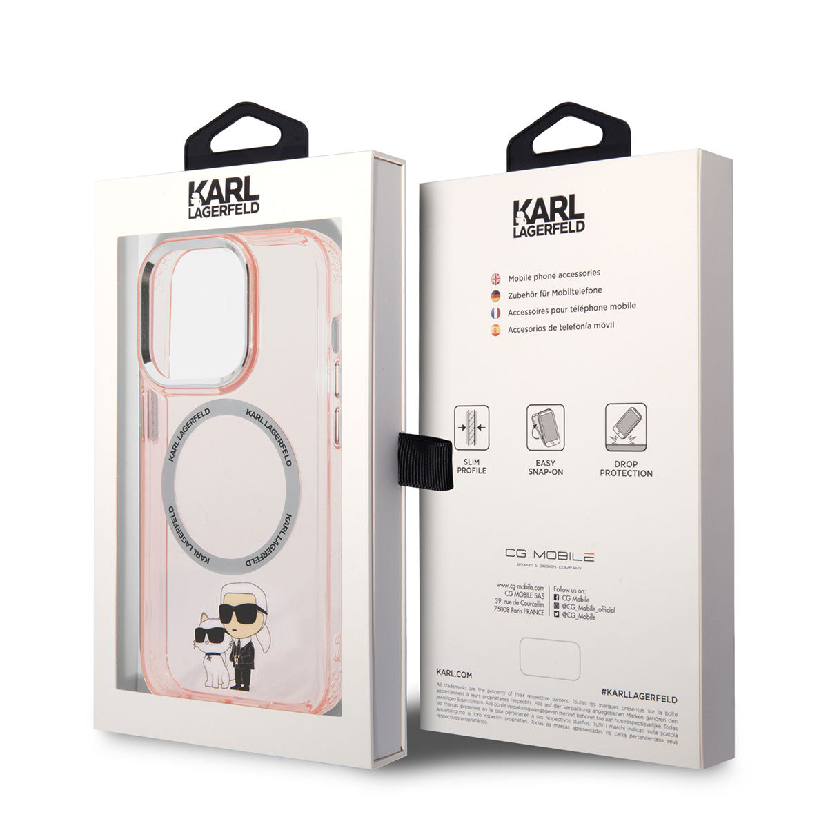 iPhone 14 Pro Max Kılıf Karl Lagerfeld M-safe Şarj Özellikli K&C Dizayn Kılıf