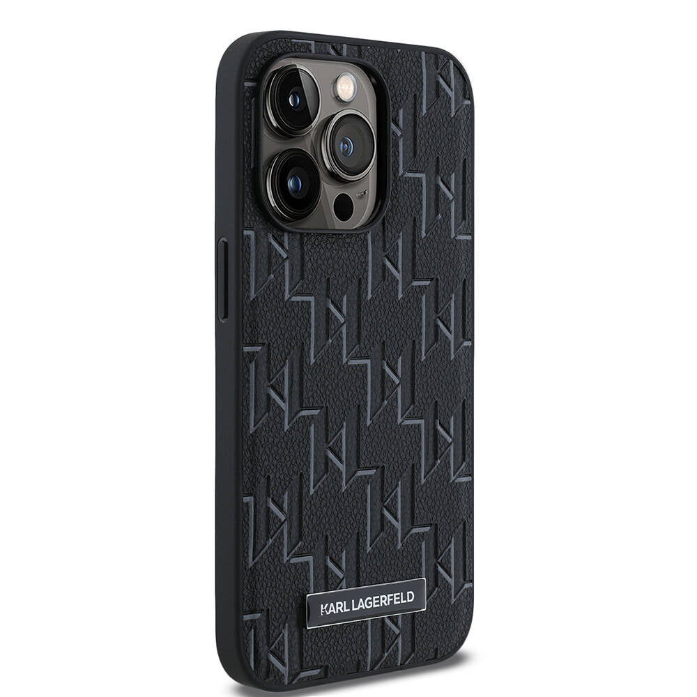 iPhone 14 Pro Max Kılıf Karl Lagerfeld orijinal Lisanslı M-safe Şarj Özellikli KL Yazılı Hot Stamp Kılıf