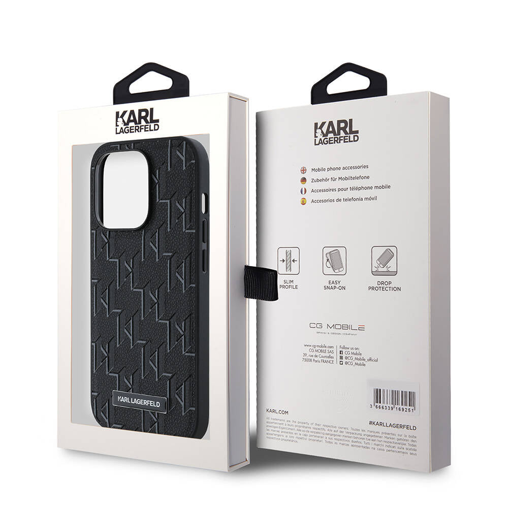 iPhone 14 Pro Max Kılıf Karl Lagerfeld orijinal Lisanslı M-safe Şarj Özellikli KL Yazılı Hot Stamp Kılıf