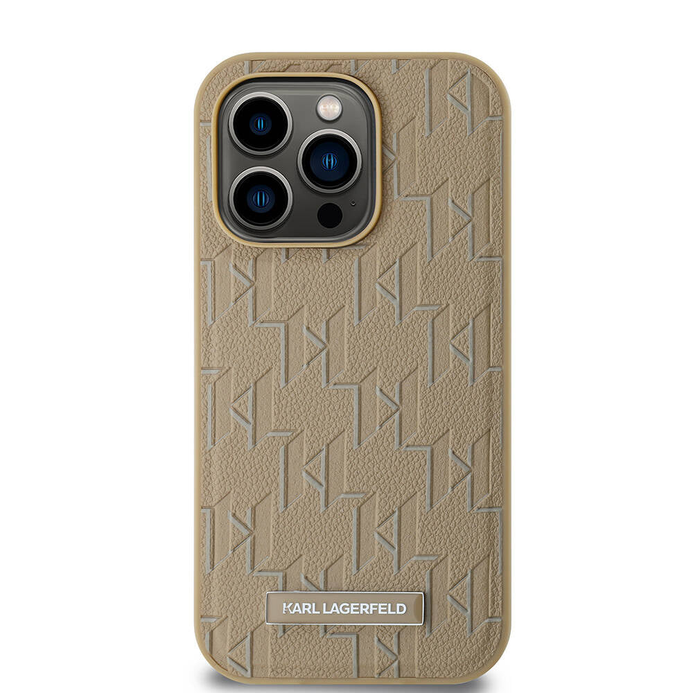 iPhone 14 Pro Max Kılıf Karl Lagerfeld orijinal Lisanslı M-safe Şarj Özellikli KL Yazılı Hot Stamp Kılıf