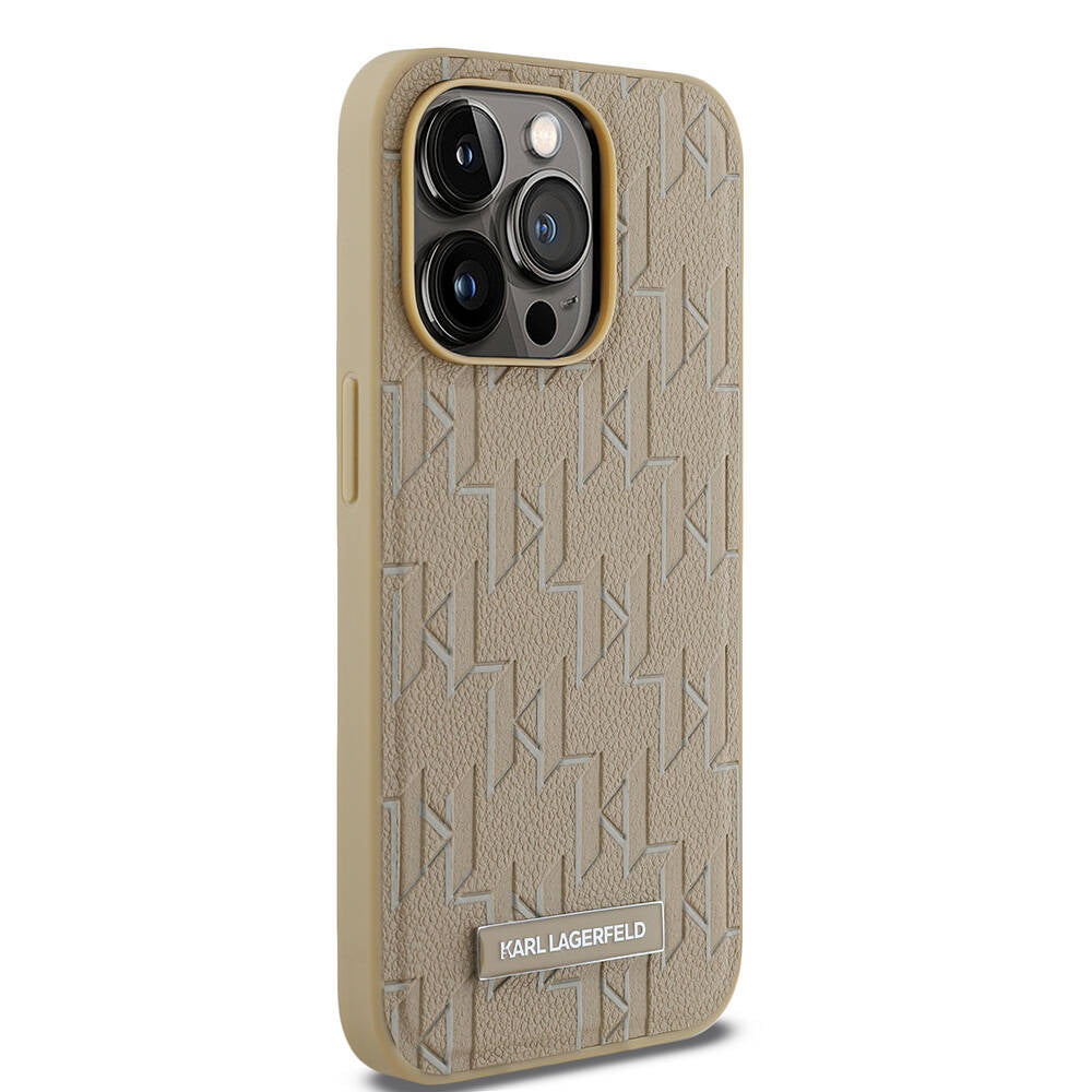 iPhone 14 Pro Max Kılıf Karl Lagerfeld orijinal Lisanslı M-safe Şarj Özellikli KL Yazılı Hot Stamp Kılıf