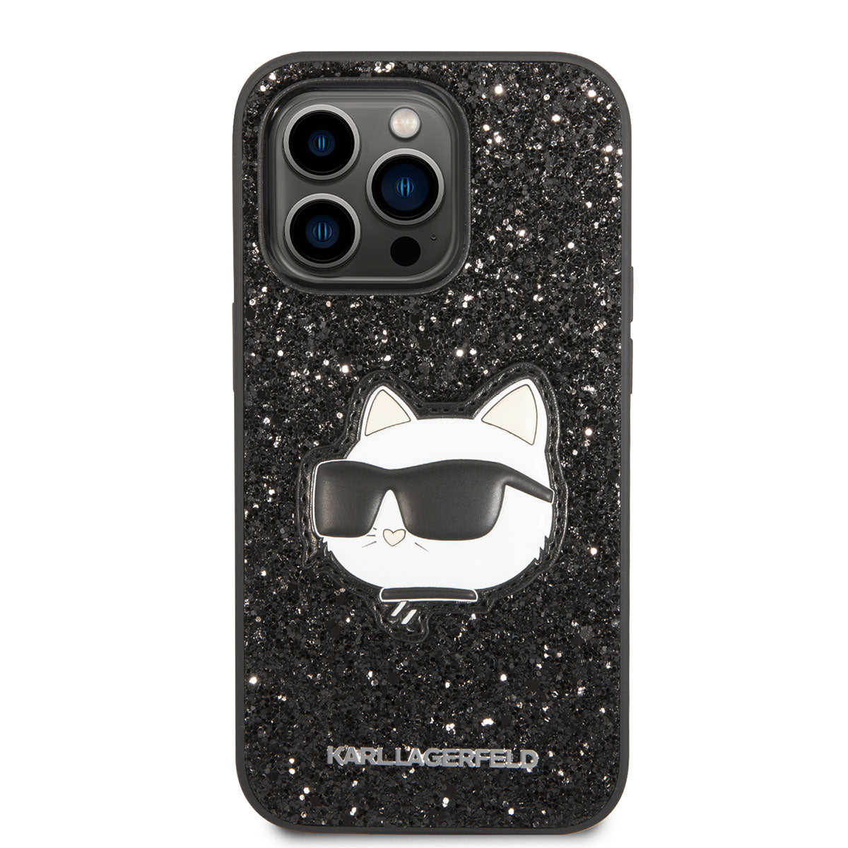 iPhone 14 Pro Max Kılıf Karl Lagerfeld Parlak Taşlı Choupette Dizayn Kılıf
