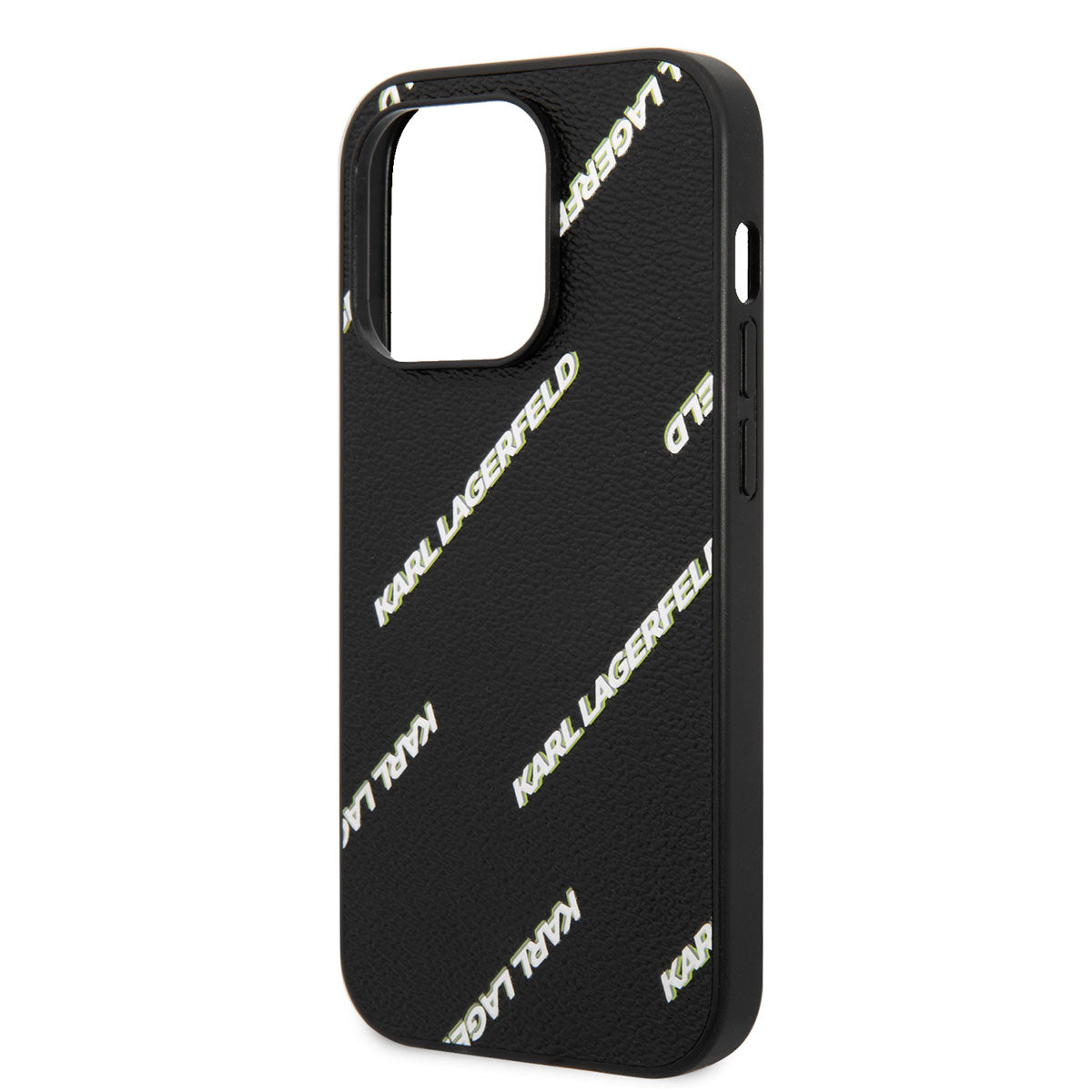 iPhone 14 Pro Max Kılıf Karl Lagerfeld PU Suni Deri Logolu Dizayn Kılıf