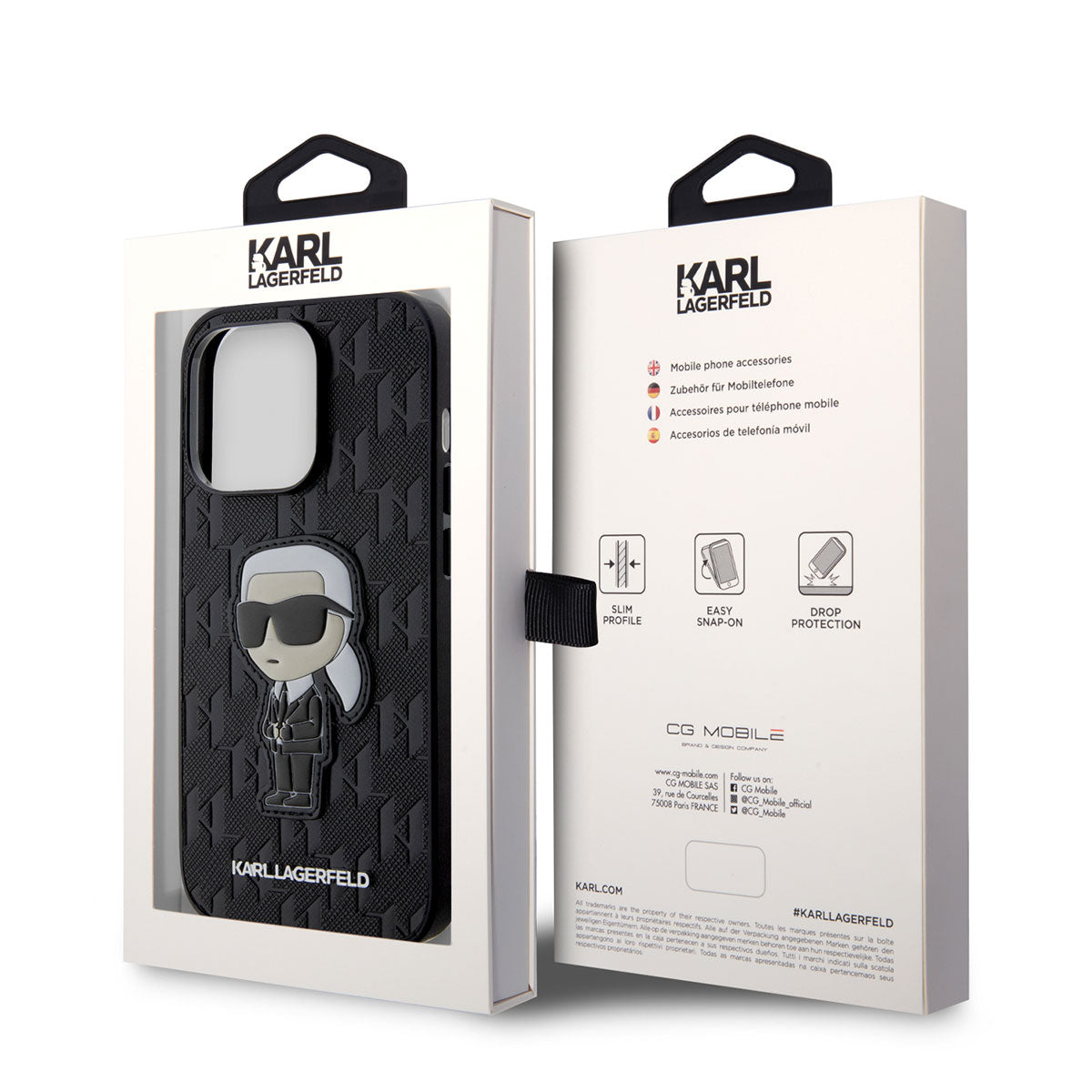 iPhone 14 Pro Max Kılıf Karl Lagerfeld Saffiano Deri Karl Dizayn Kılıf