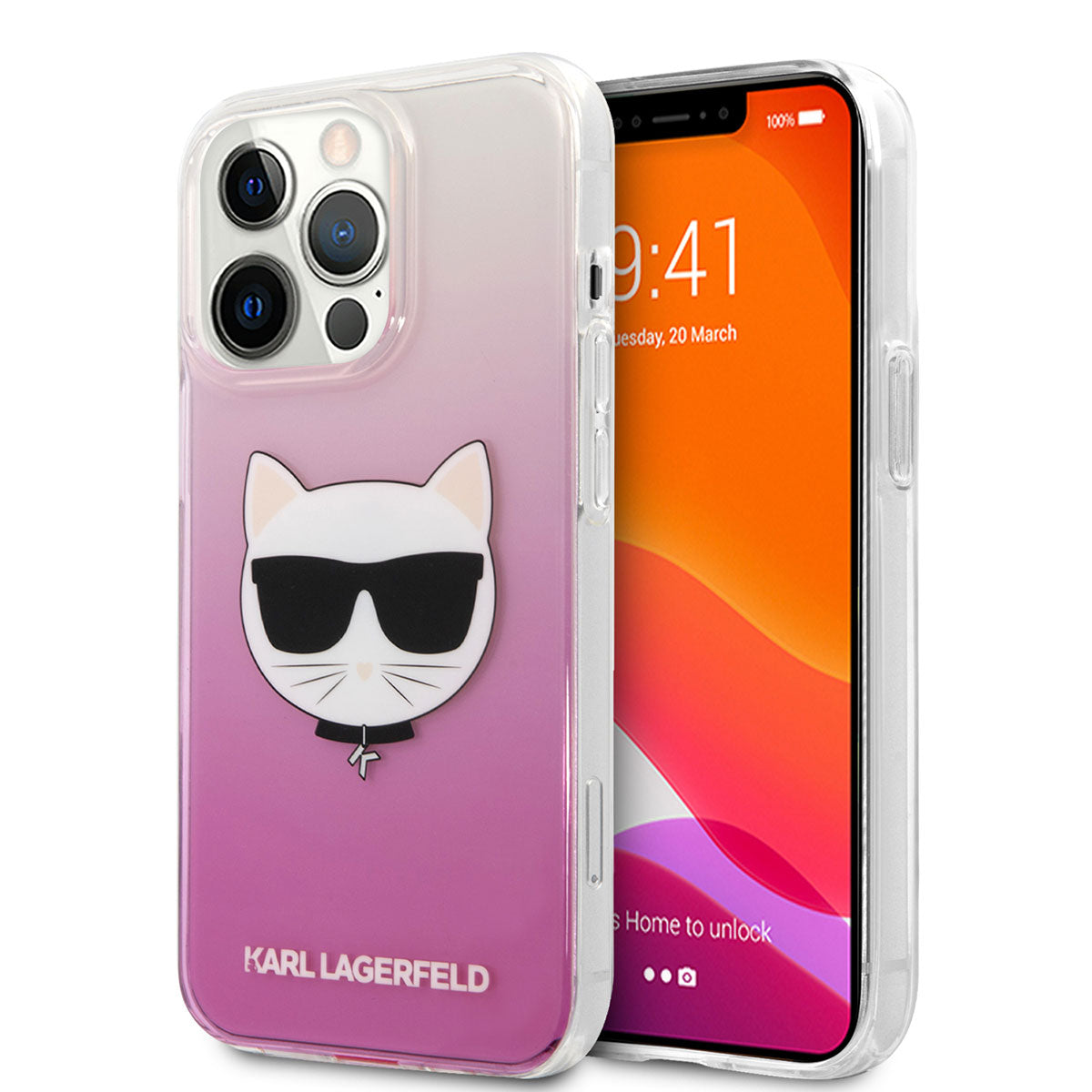 iPhone 14 Pro Max Kılıf Karl Lagerfeld Sert TPU Choupette Dizayn Kılıf