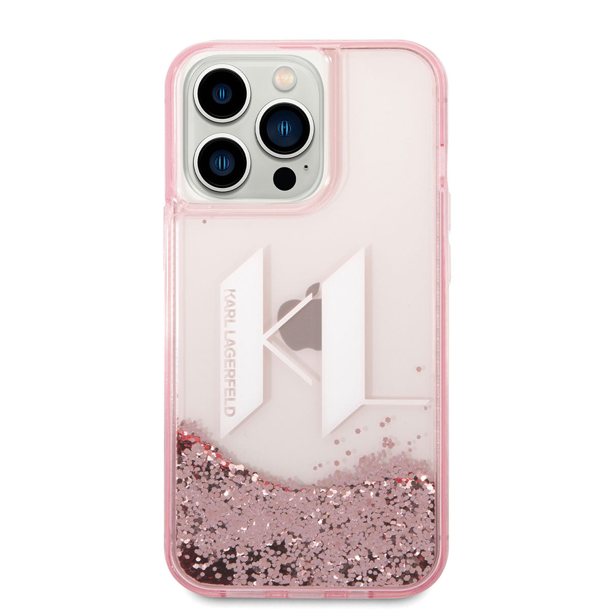 iPhone 14 Pro Max Kılıf Karl Lagerfeld Sıvılı Simli Dizayn Kılıf