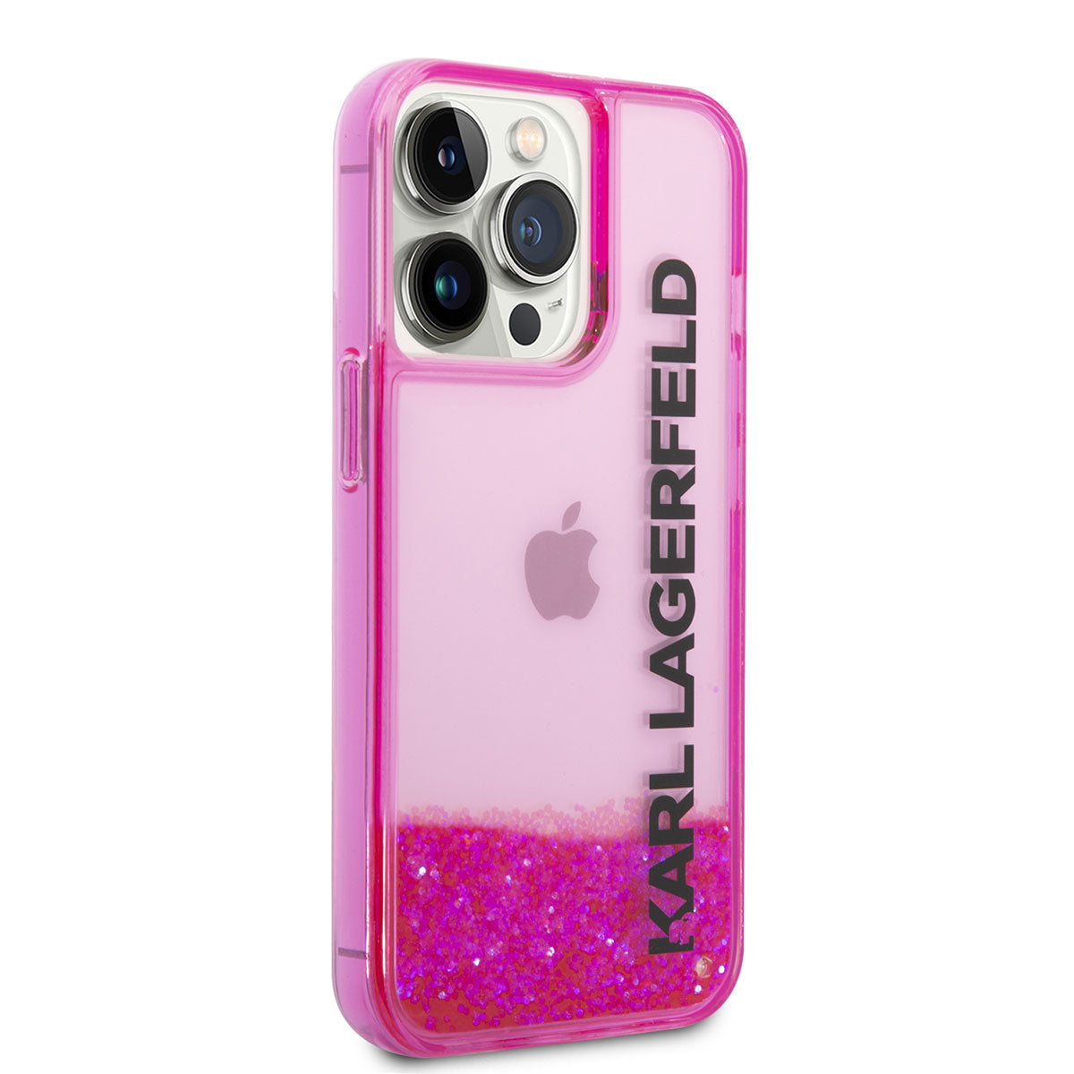 iPhone 14 Pro Max Kılıf Karl Lagerfeld Sıvılı Simli Elong Dizayn Kılıf