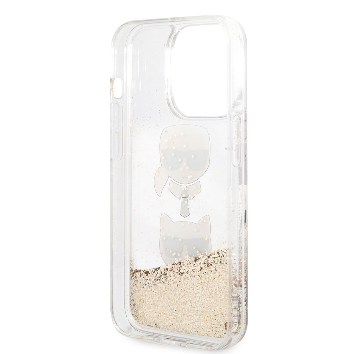 iPhone 14 Pro Max Kılıf Karl Lagerfeld Sıvılı Simli K&C Head Dizayn Kılıf